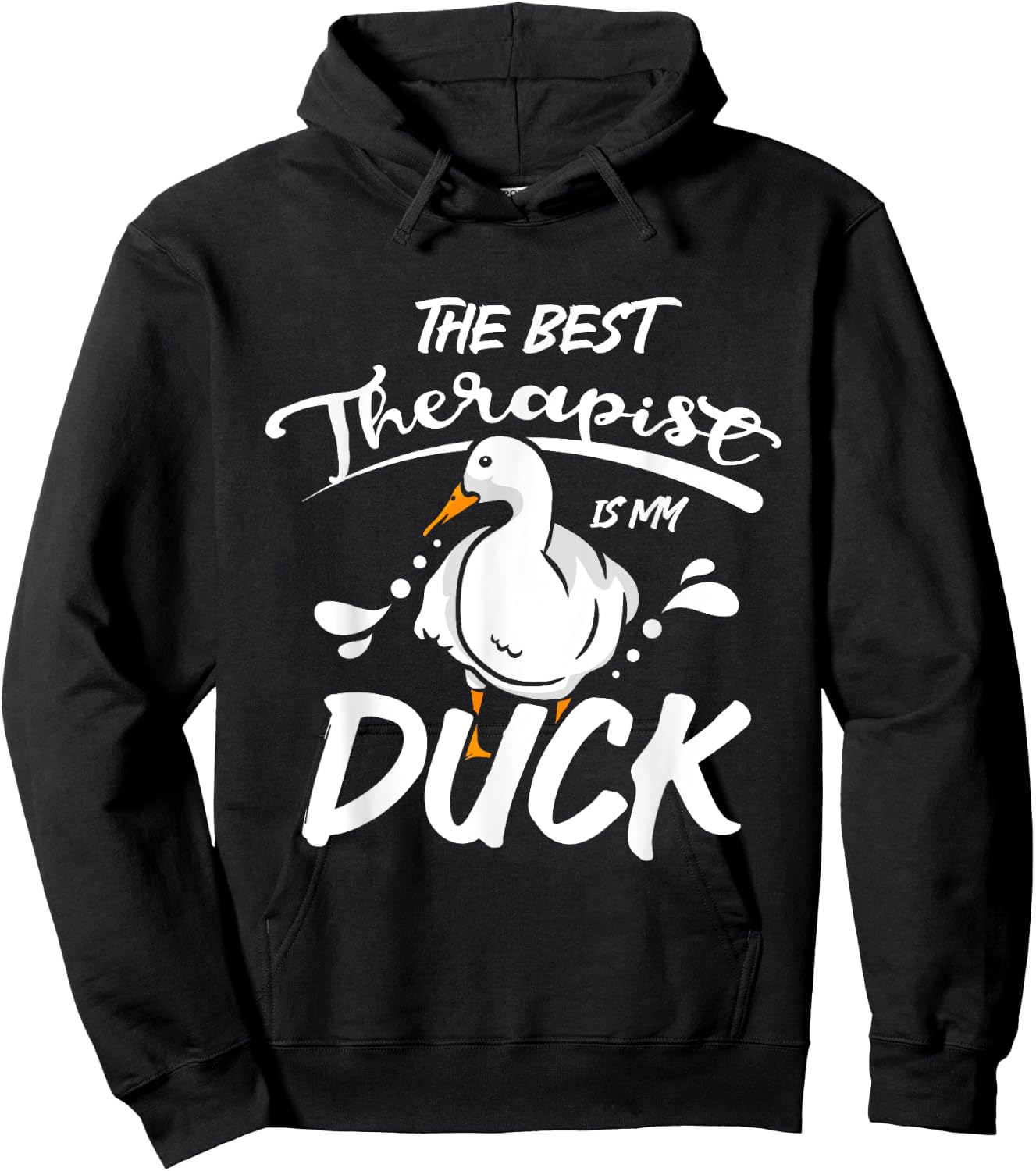 The best therapist is my pet pekin duck Hoodie - Hoodie | Black