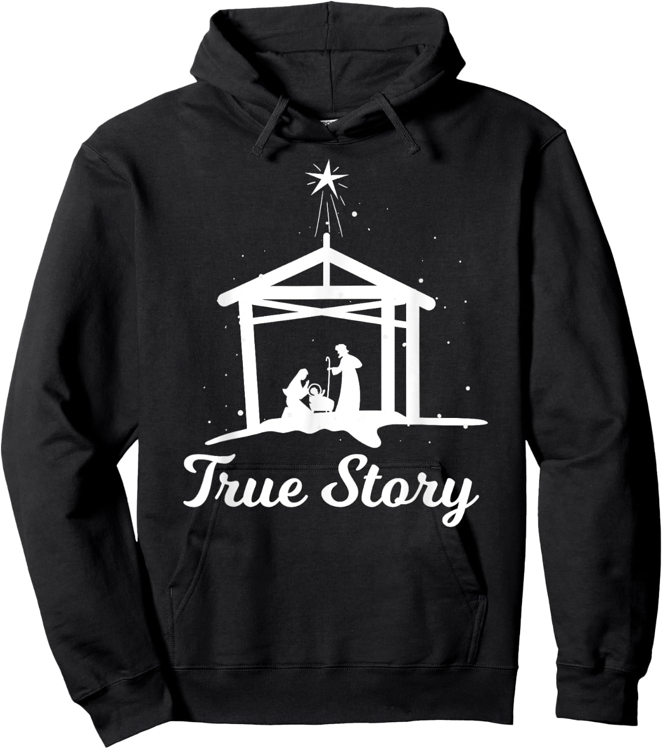 True Story - Christmas Advent Nativity Scene North Star Hoodie - Hoodie | Black