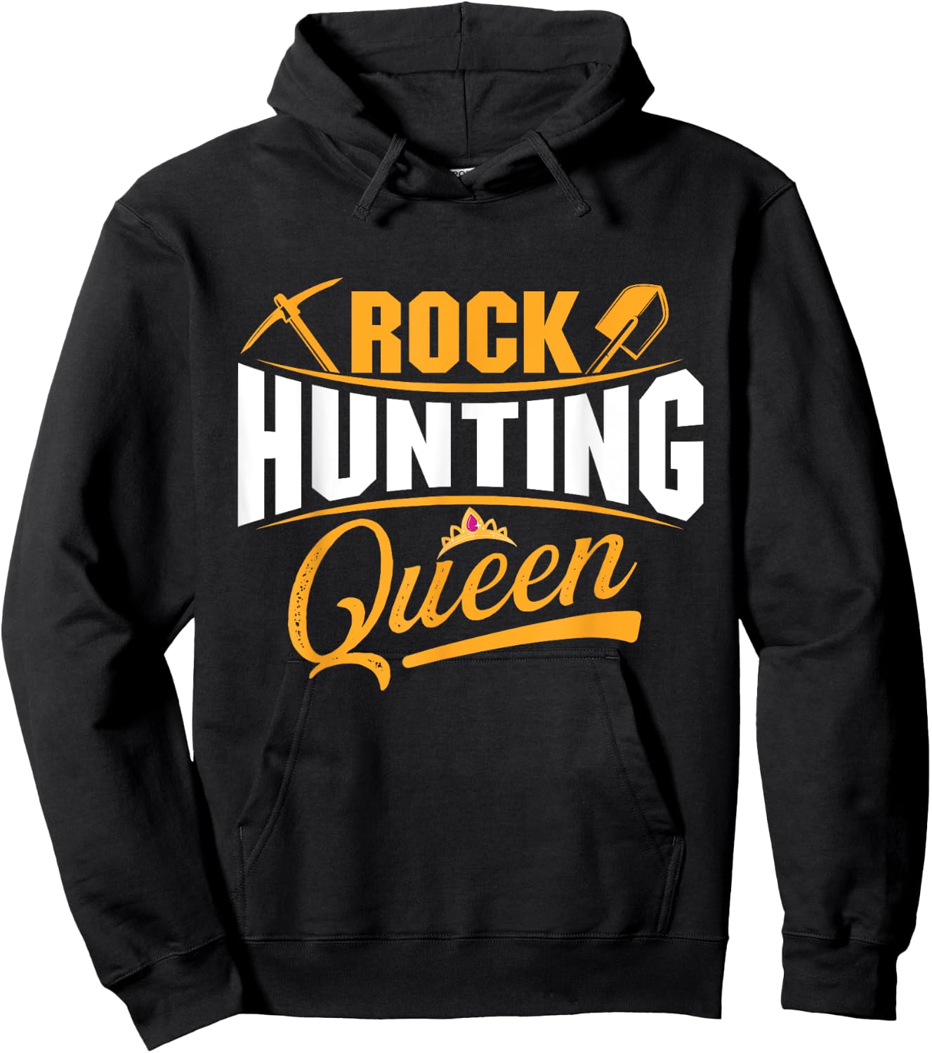 Rock Hunting Queen - Rock Collector Geode Hunter Geology Hoodie - Hoodie | Black