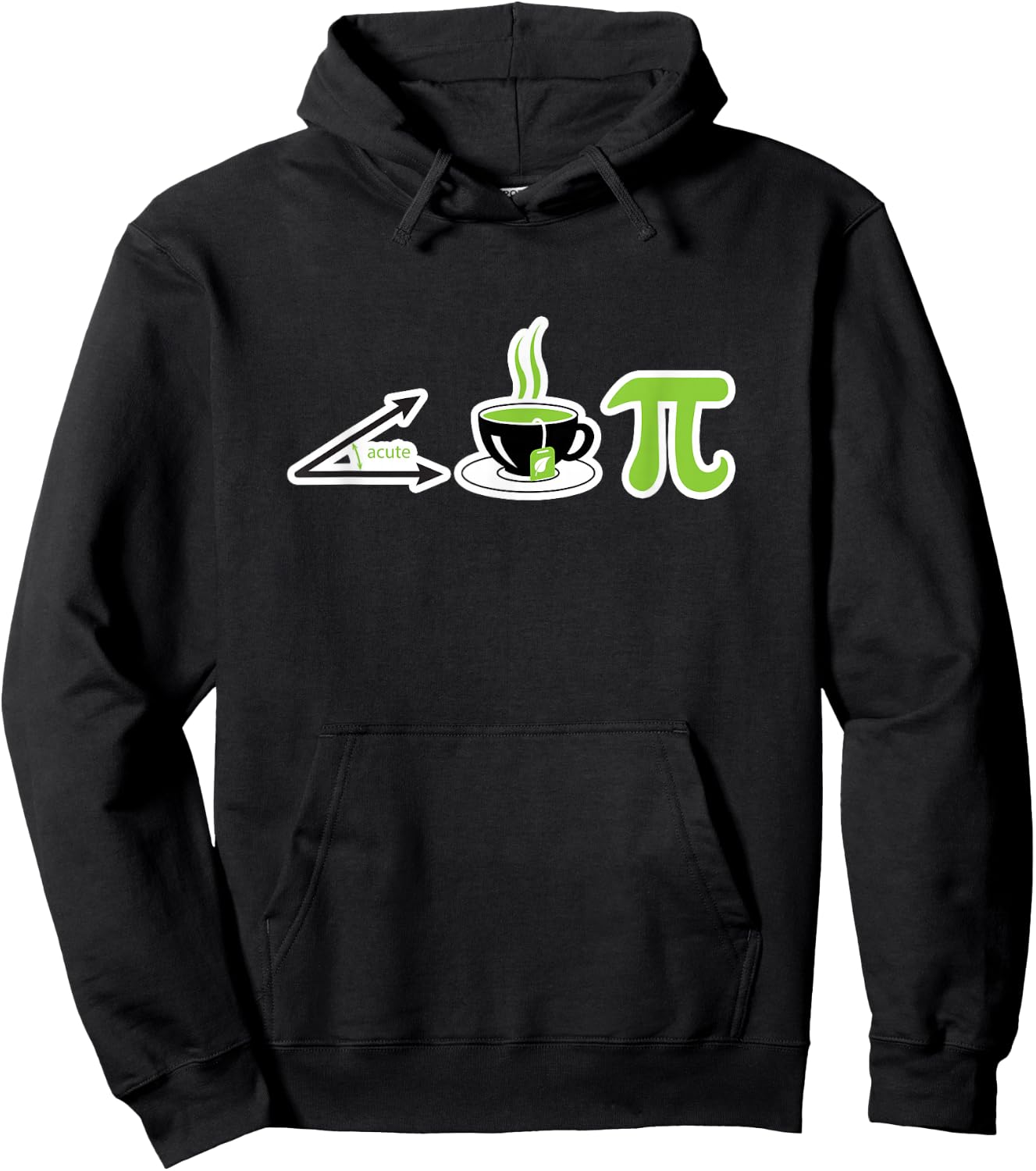 Acute Tea Pi - Cutie Pi Math Geek Tea Lover Pi Day Hoodie - Hoodie | Black