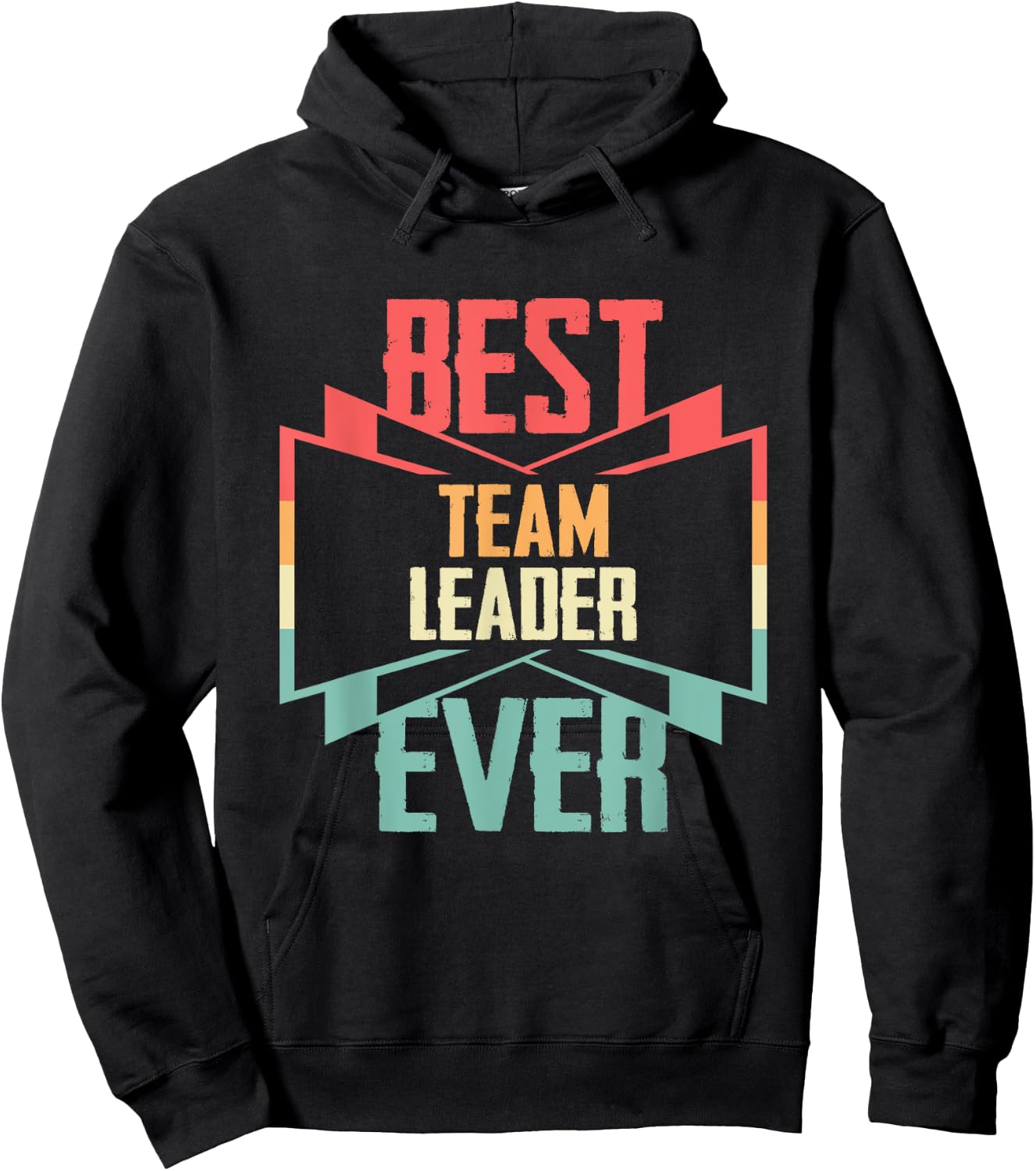Vintage Best Team Leader Ever Hoodie - Hoodie | Black