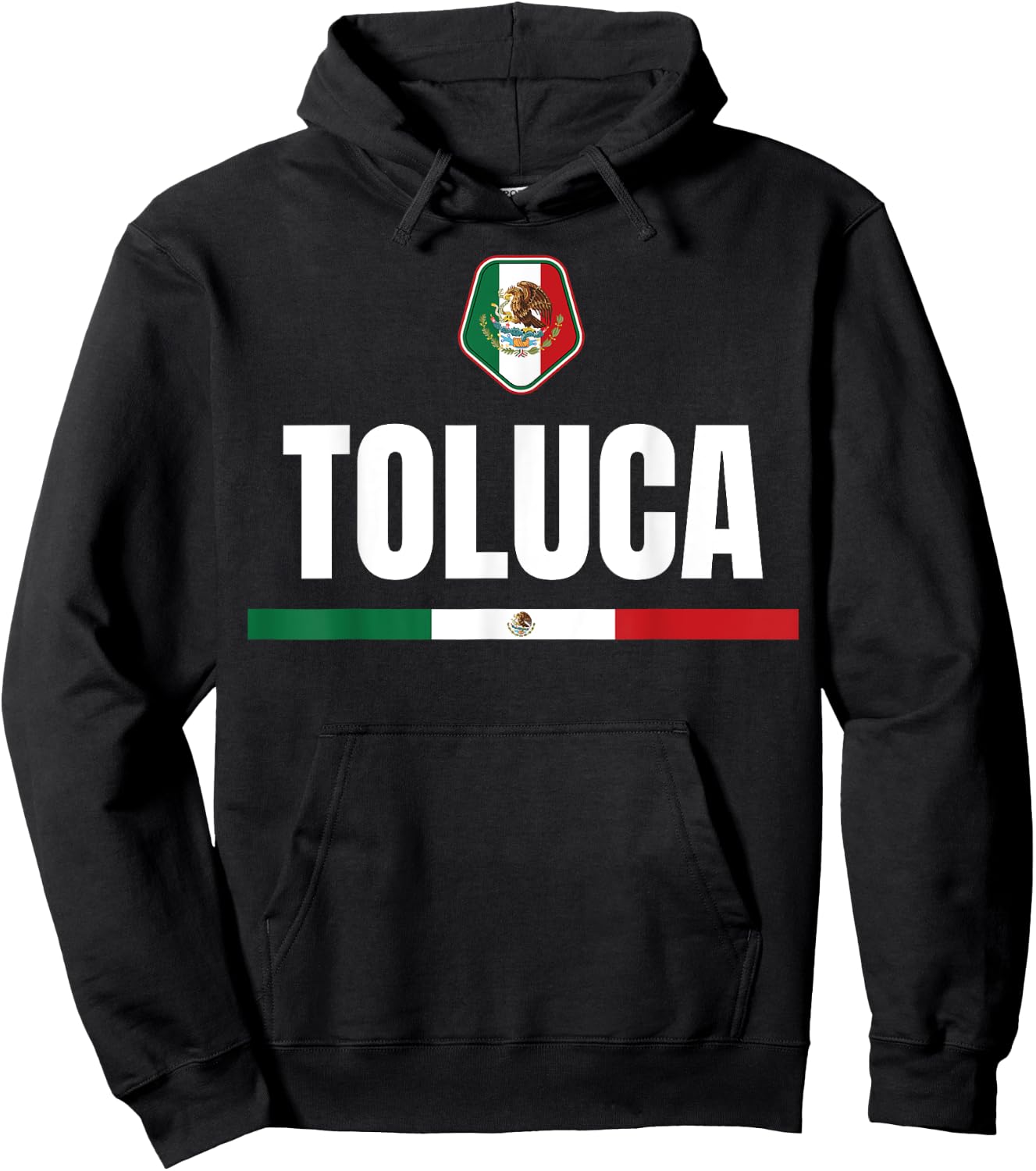 Saying Toluca Mexico Flag Mexican Women Men Proud Wife Pun Hoodie - Hoodie | Black