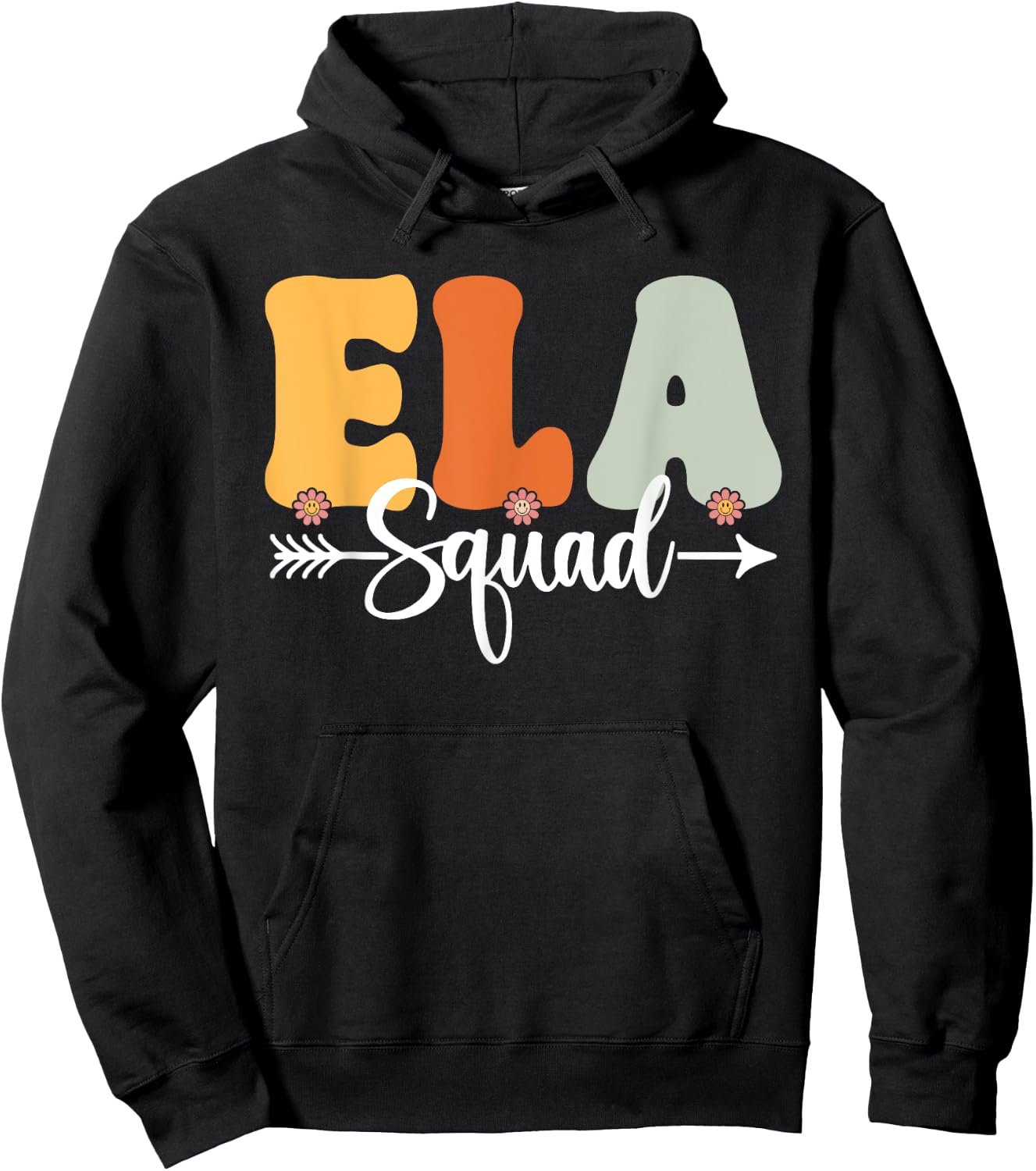 ELA Squad Back To School Teachers Students ELA Crew Hoodie - Hoodie | Black