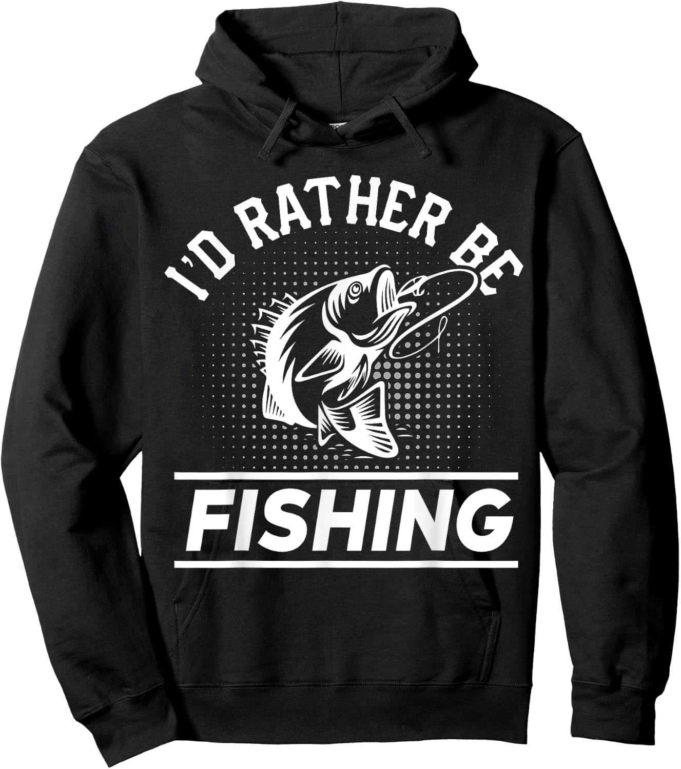 I'd Rather Be Fishing Hoodie - Hoodie | Black