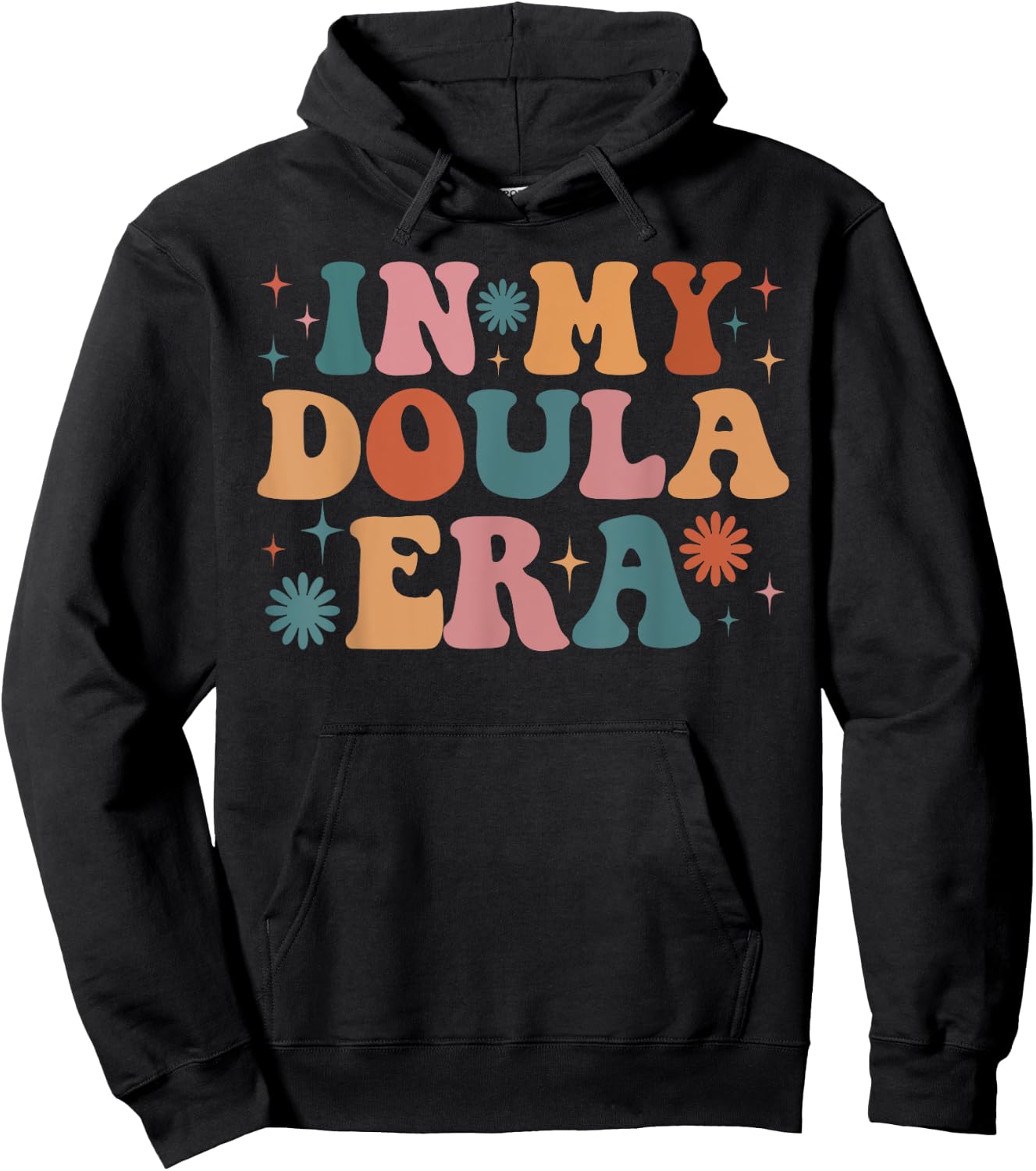 In My Doula Era Funny Women Christmas Presents Hoodie - Hoodie | Black