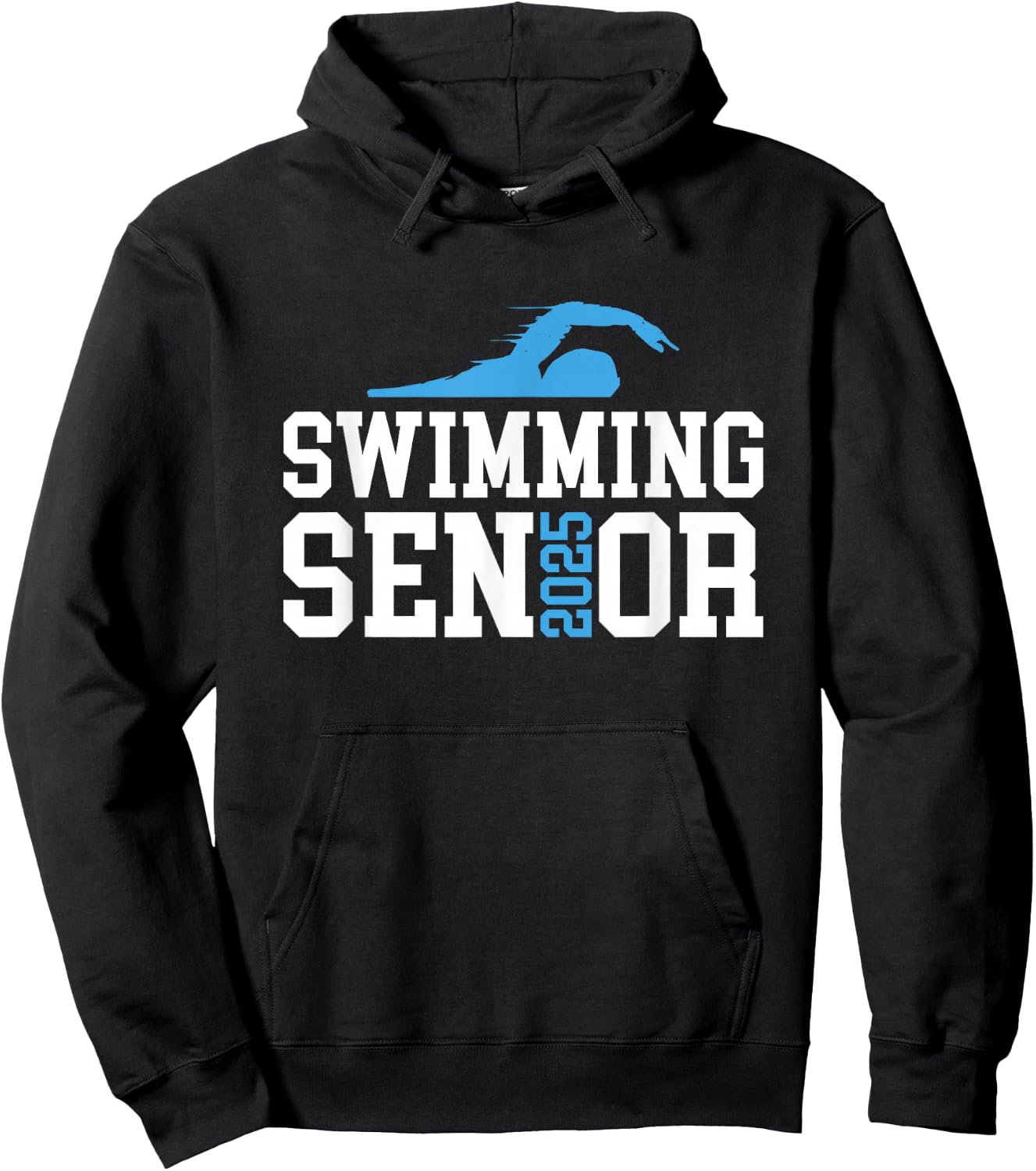 Class of 2025 Swimming Senior Night Hoodie - Hoodie | Black