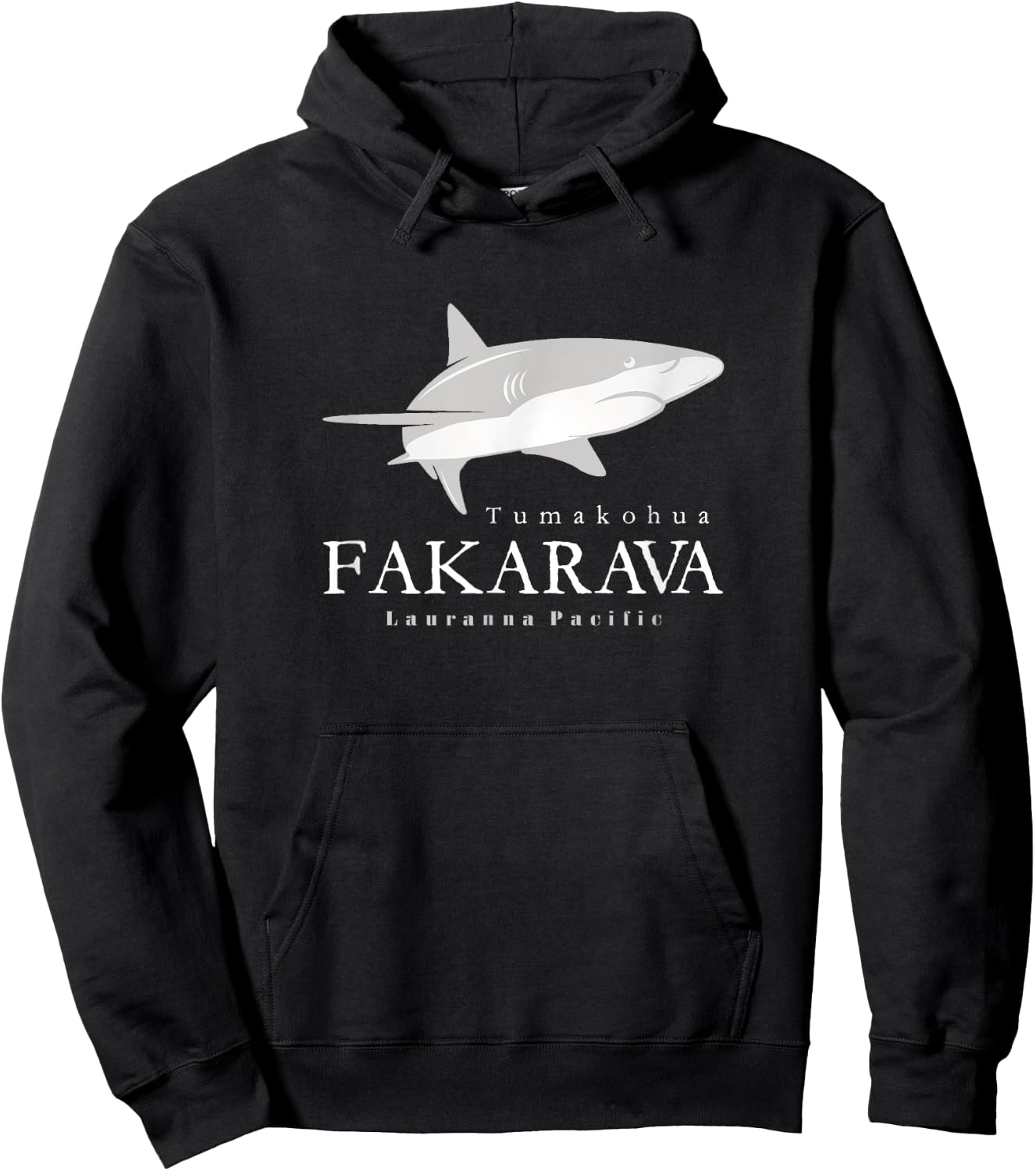 Fakarava Shark, Tumakohua the South Pass of Fakarava Atoll Hoodie - Hoodie | Black