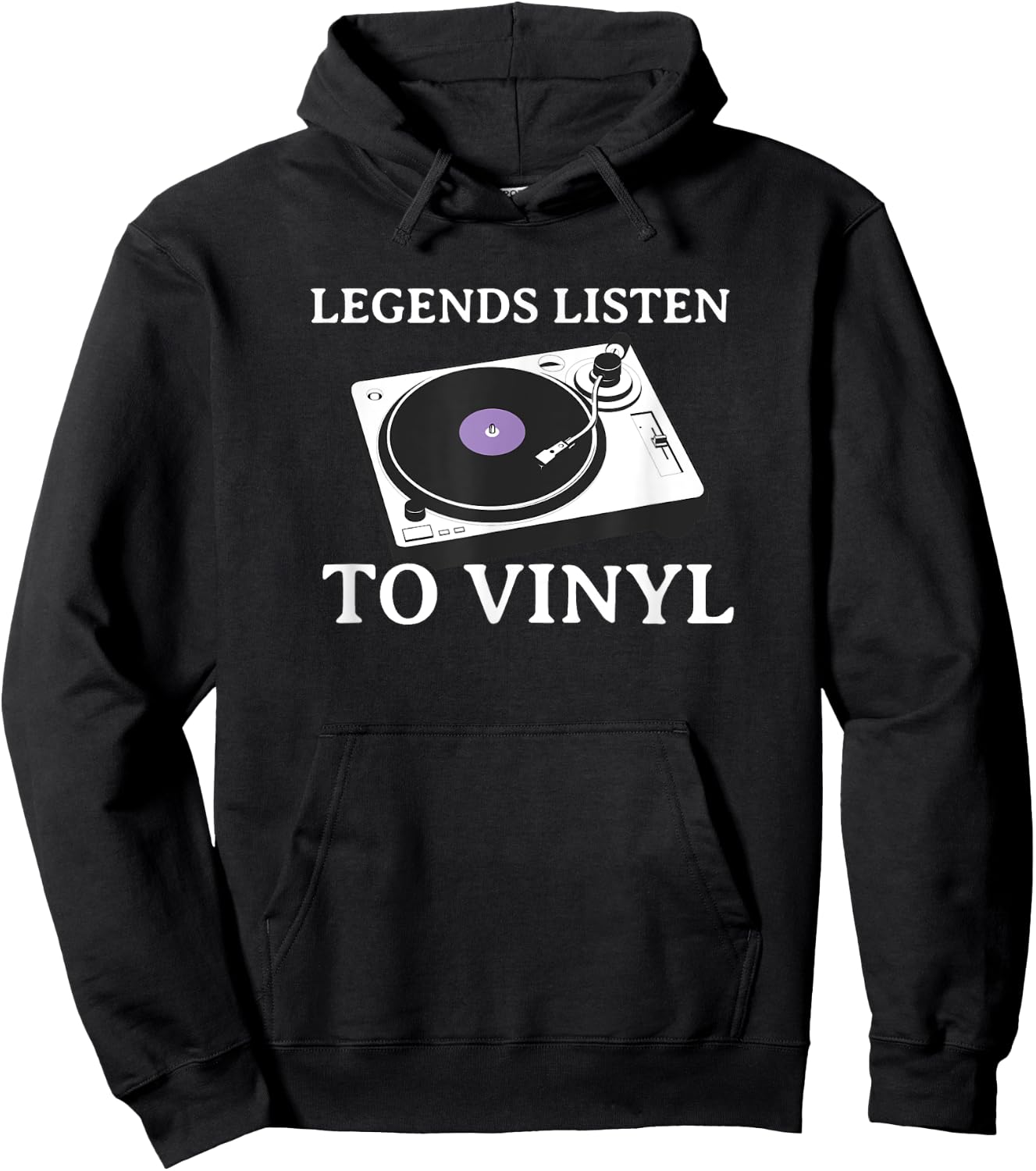 Legends Listen to Vinyl Hoodie - Hoodie | Black