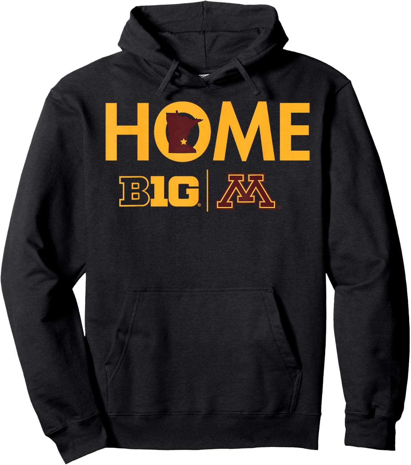 Minnesota Golden Gophers Big 10 Home Logo Hoodie - Hoodie | Black
