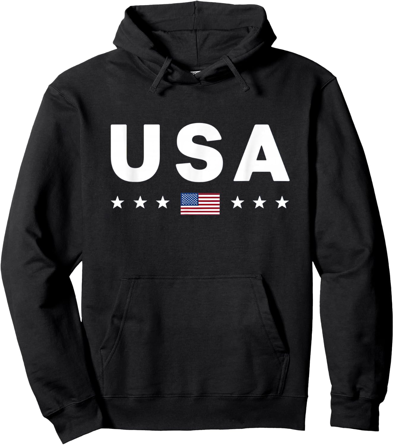 USA T Shirt Women Men Patriotic American Flag July 4th Hoodie - Hoodie | Black