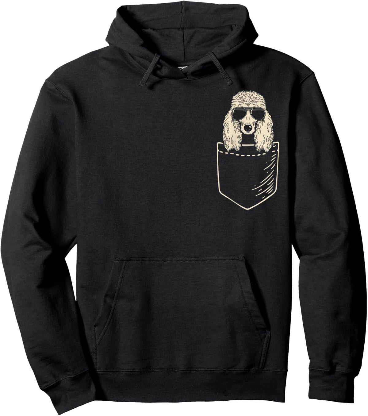 Standard Poodle Cool Love In Pocket Funny For Father's Day Hoodie - Hoodie | Black