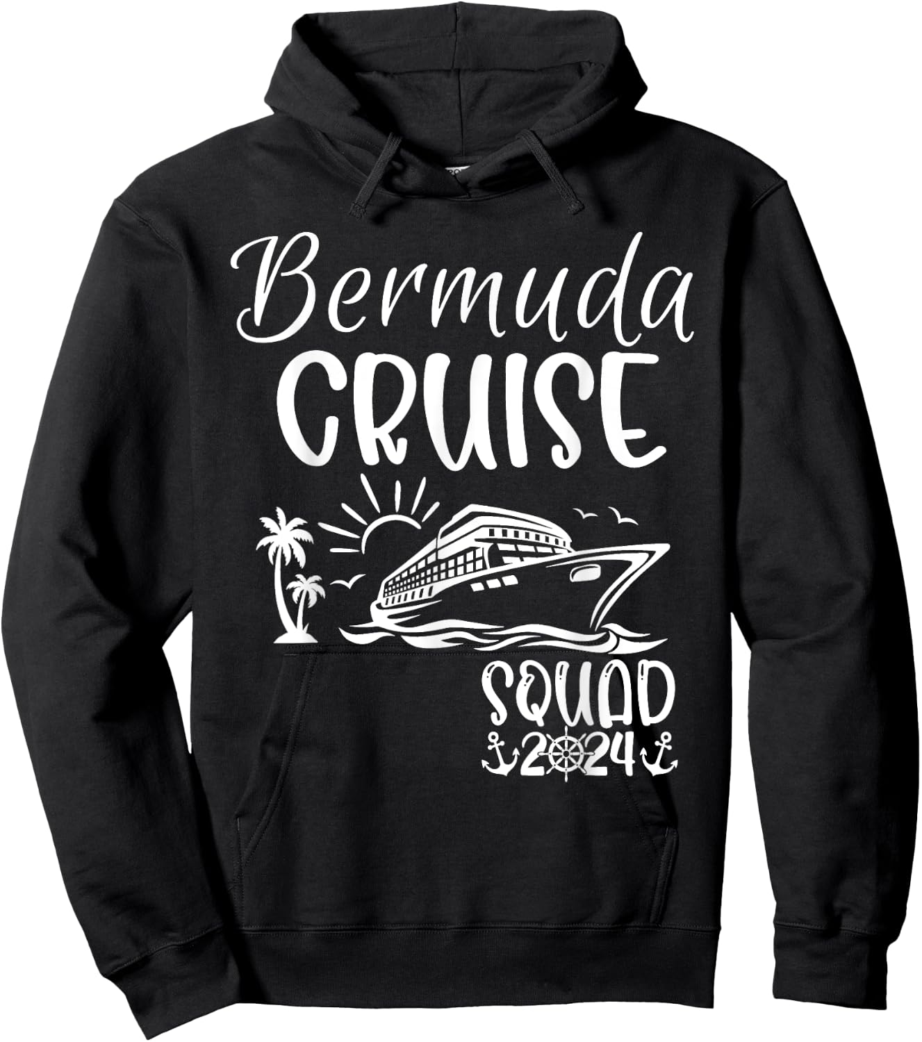 Bermuda Cruise Squad 2024 Bermuda Holiday Family Matching Hoodie - Hoodie | Black