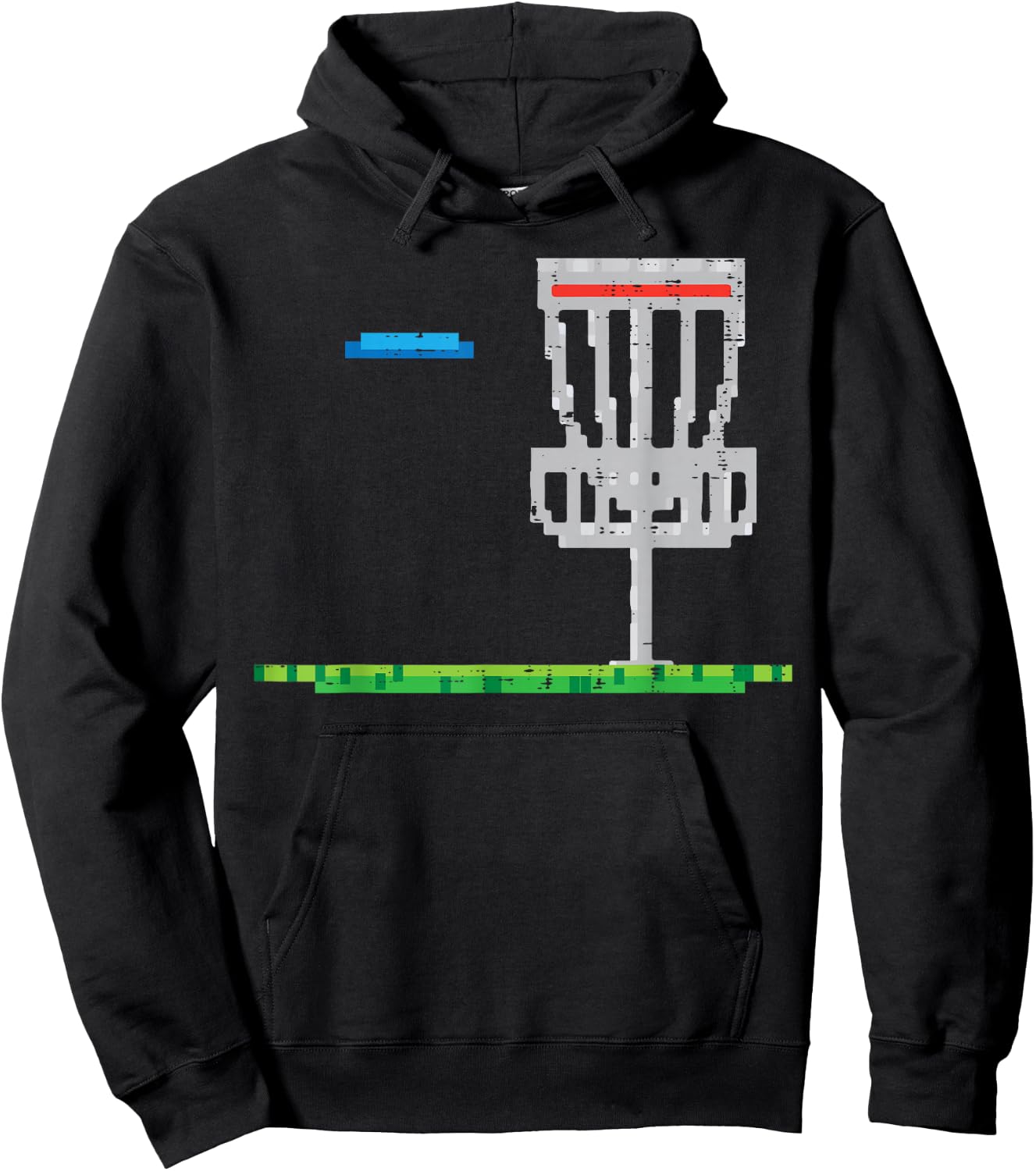Pixel Disc Golf Frisbee Golfer Frolf Men Boys Kids Women Hoodie - Hoodie | Black
