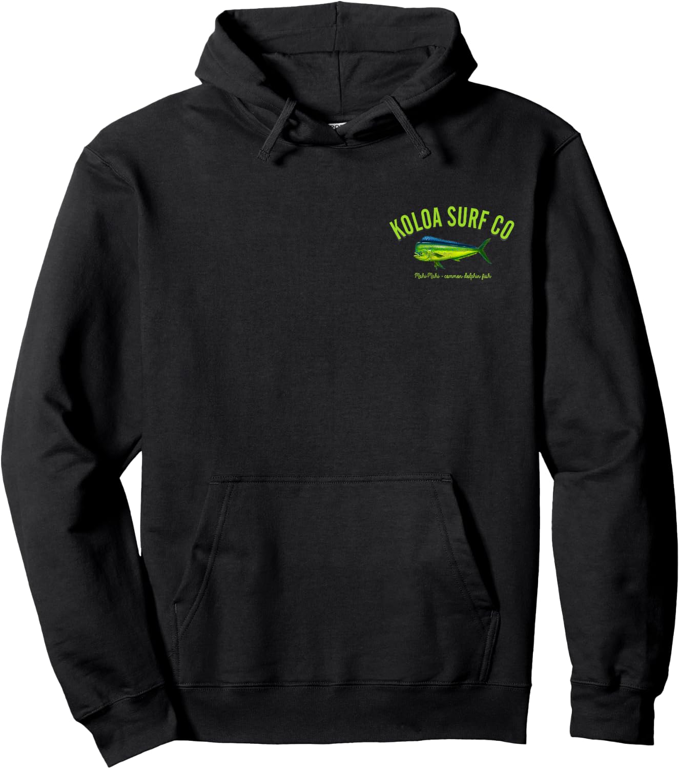 Koloa Surf Mahi Mahi Salt Water Fishing Logo Graphic Hoodie - Hoodie | Black