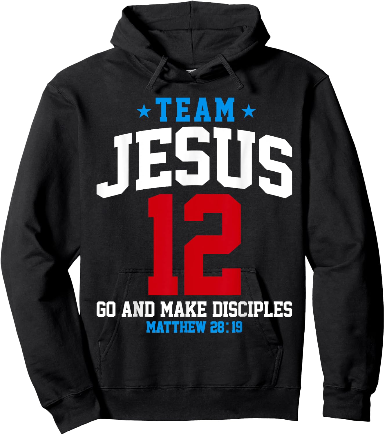 Jesus and Baseball Team Jesus Christian Matthew 28:19 Verse Hoodie - Hoodie | Black