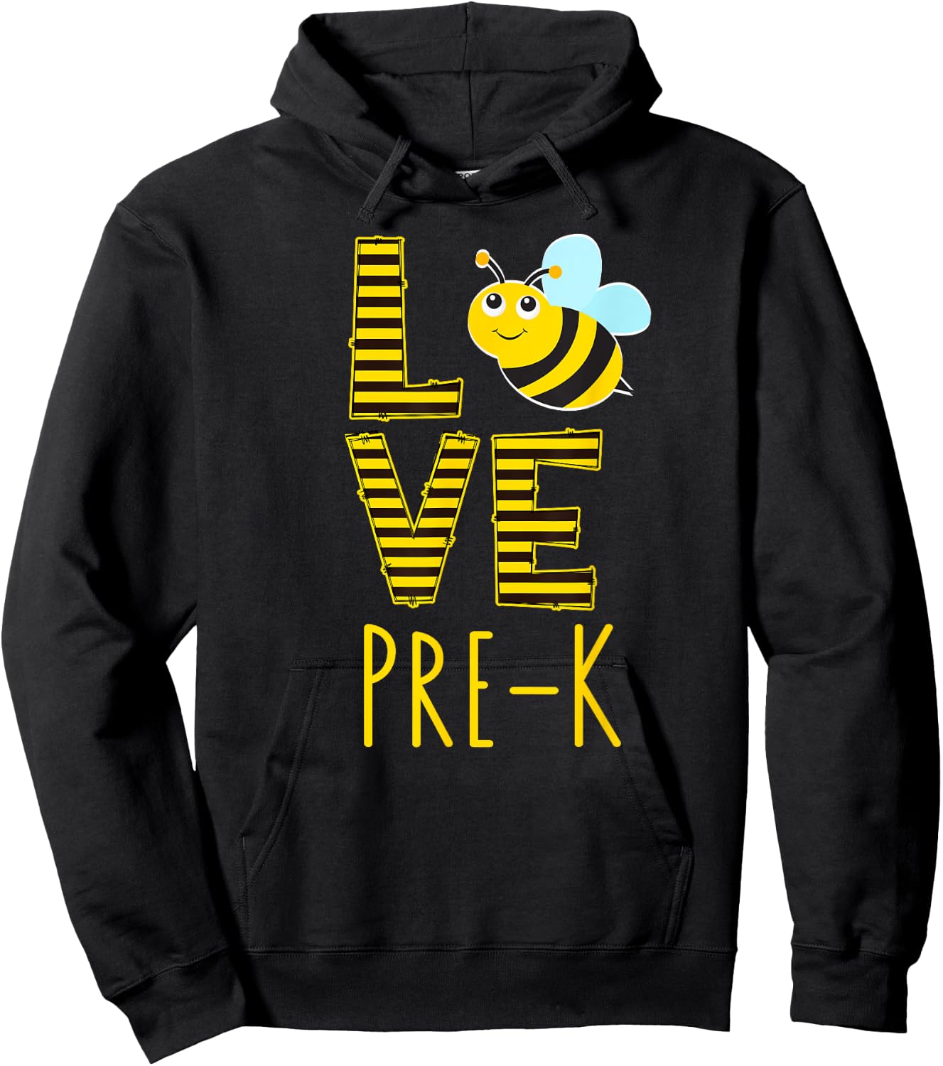Love Pre-K Back To School Yellow Bee Pre-K Teacher Men Women Hoodie - Hoodie | Black