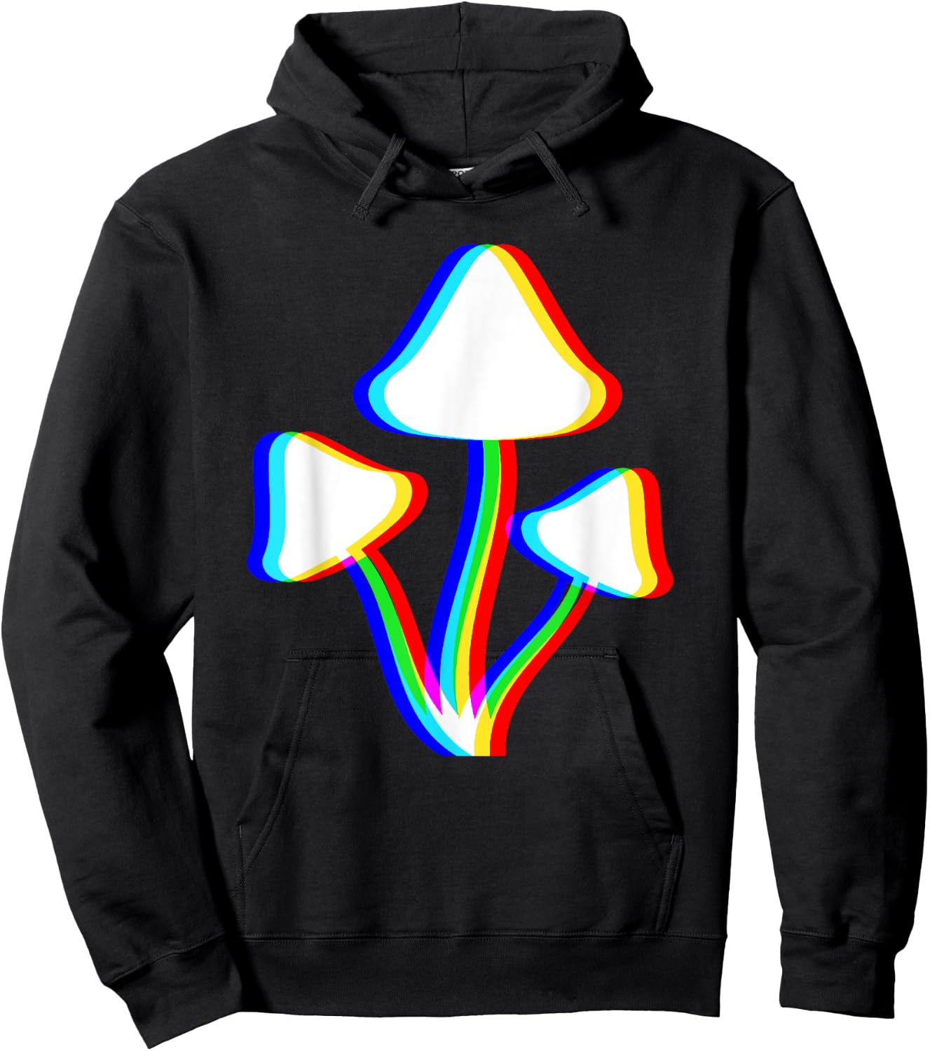Mushroom Psychedelic EDM Trippy Vaporwave Techno Rave Hoodie - Hoodie | Black