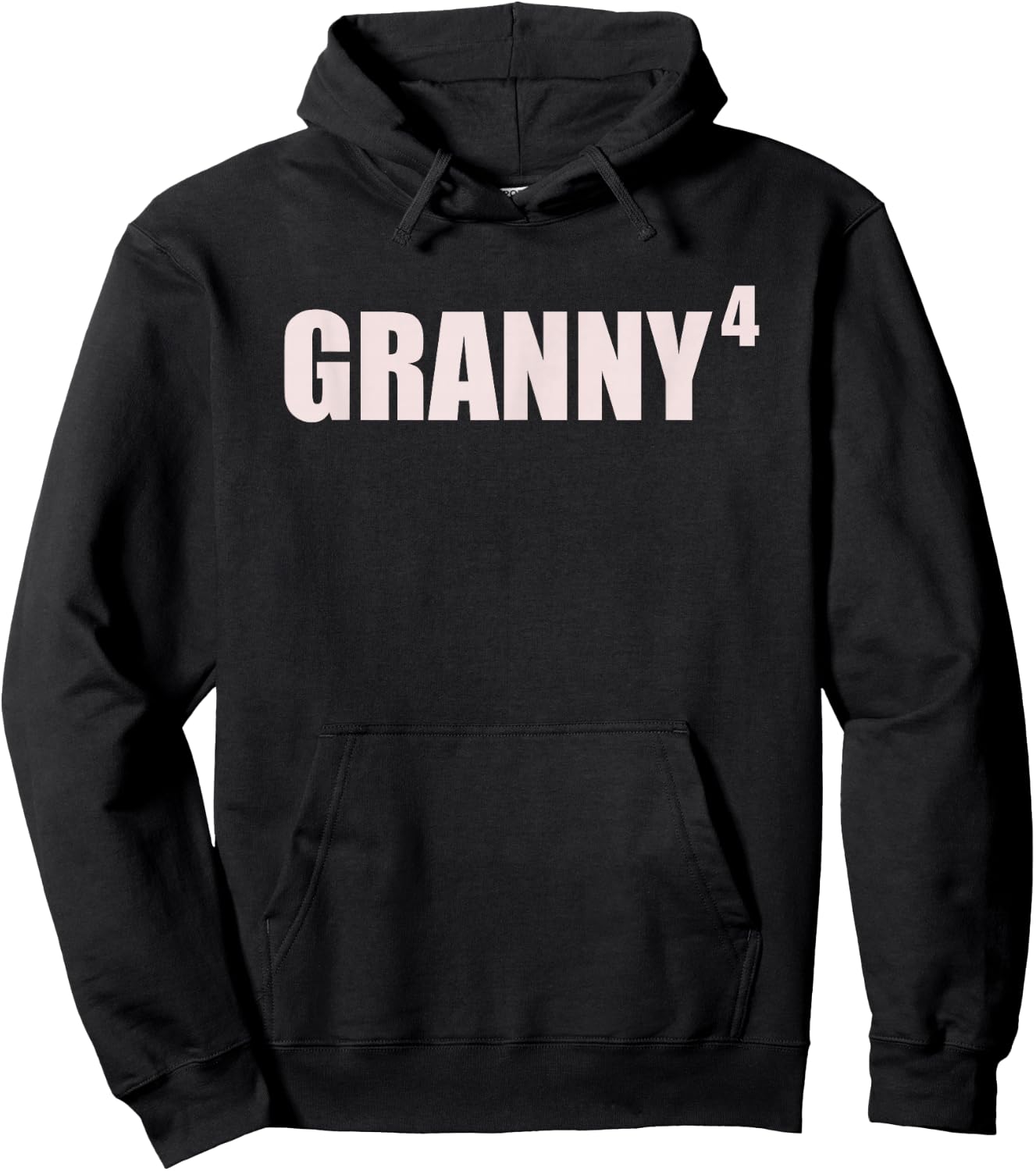 Granny 4 Grandkids 4th Time Cubed Grandma Of Four Hoodie - Hoodie | Black