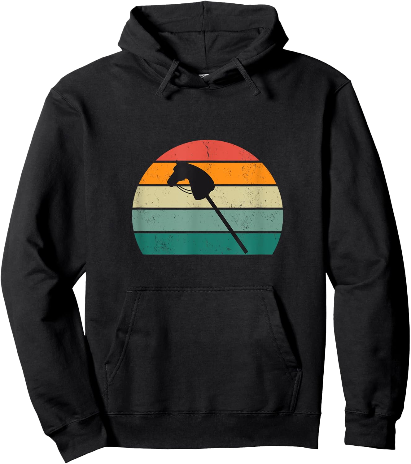 Hobby Horse | Stick Horse | Hobbyhorse Riding | Horses Hoodie - Hoodie | Black