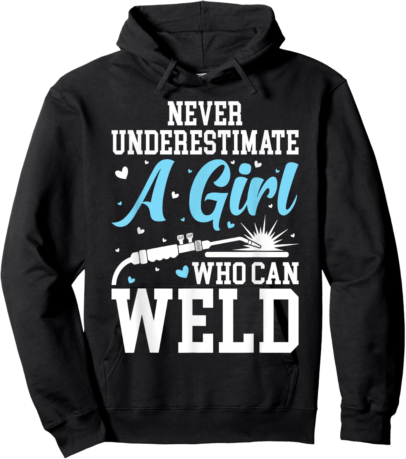 Funny Welder Stuff Woman Welding Gear For Girls Hoodie - Hoodie | Black