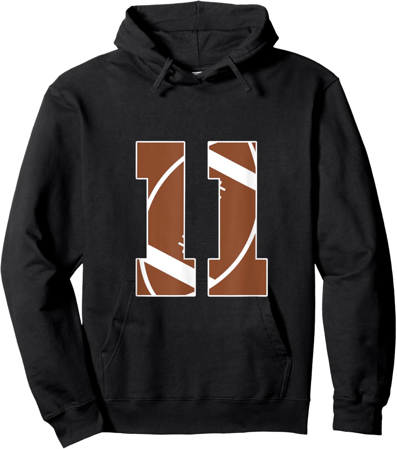 11th Birthday Kids Football Birthday Party 11 Years Old Boys Hoodie - Hoodie | Black