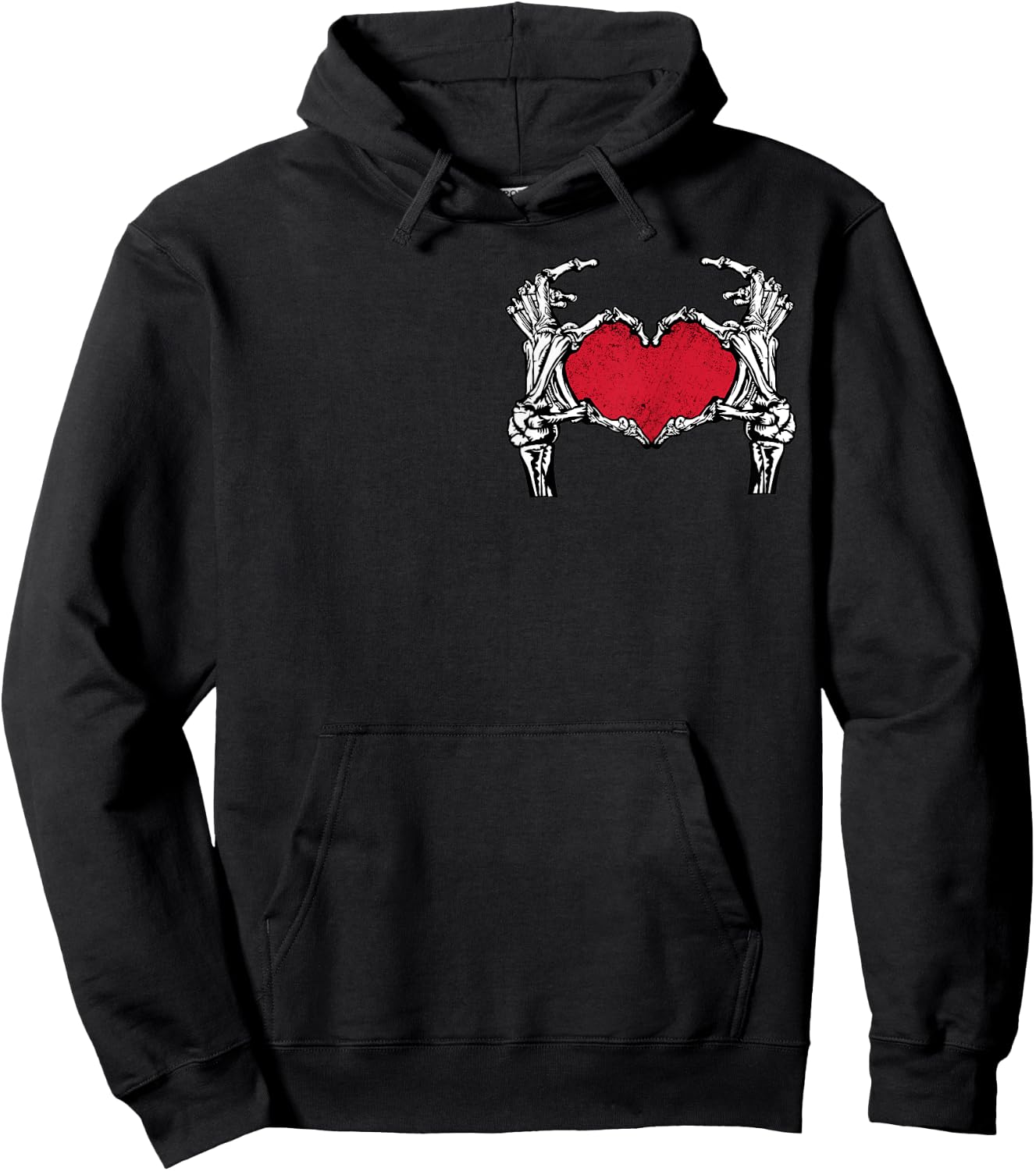 Skeleton Hands For Rock and Roll Couples His and Her Hoodie - Hoodie | Black