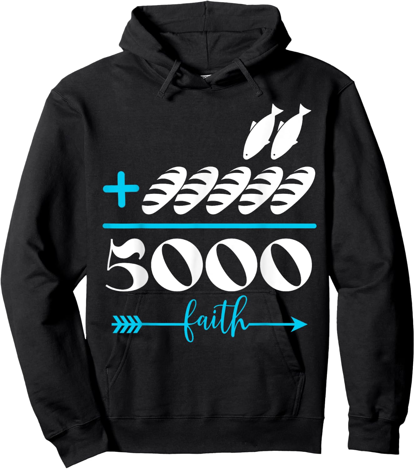2 Fishes 5 Breads 5000 Chosen Jesus Against The Current Hoodie - Hoodie | Black