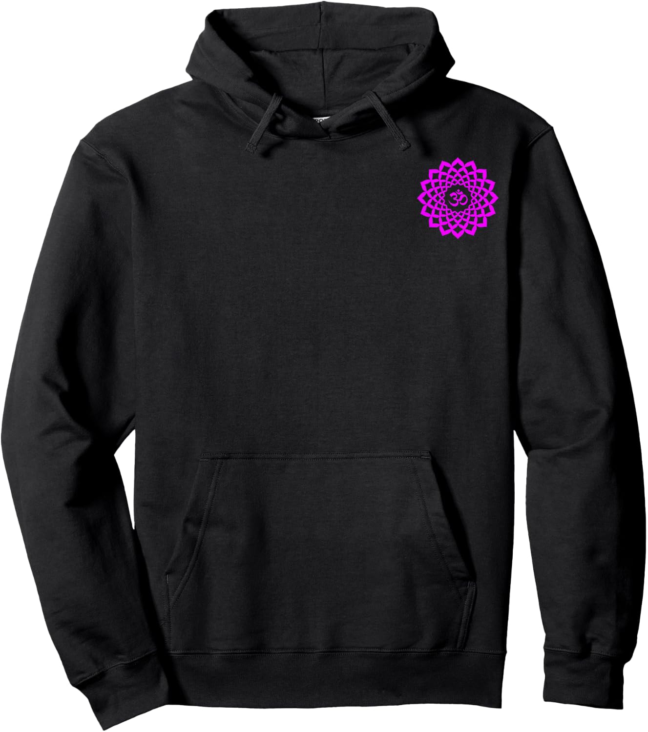 Sahasrara Chakra Symbol Yoga - Small Print Hoodie - Hoodie | Black