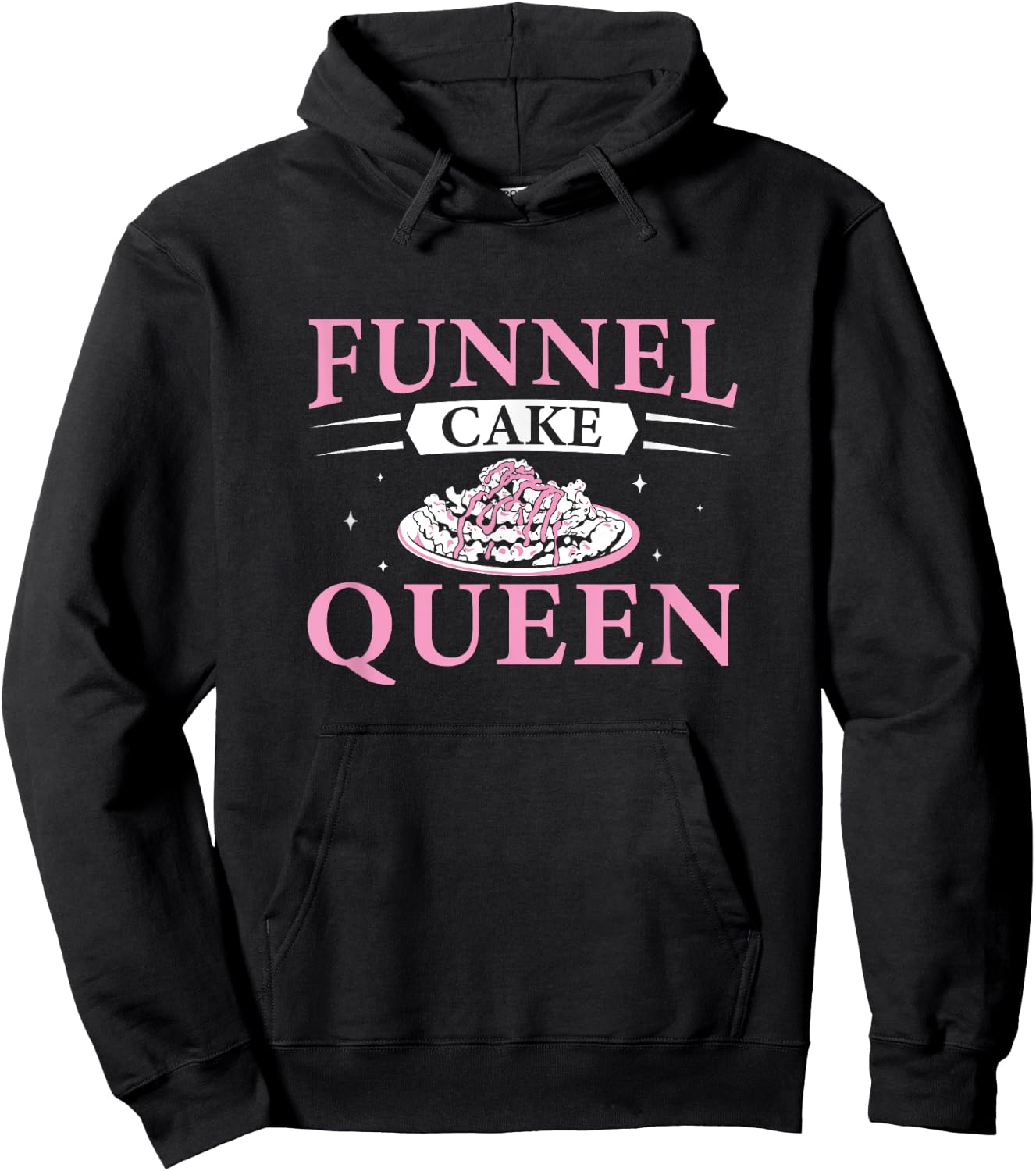 Awesome Funnel Cake Queen A Carnival Funnel Cake Enthusiast Hoodie - Hoodie | Black