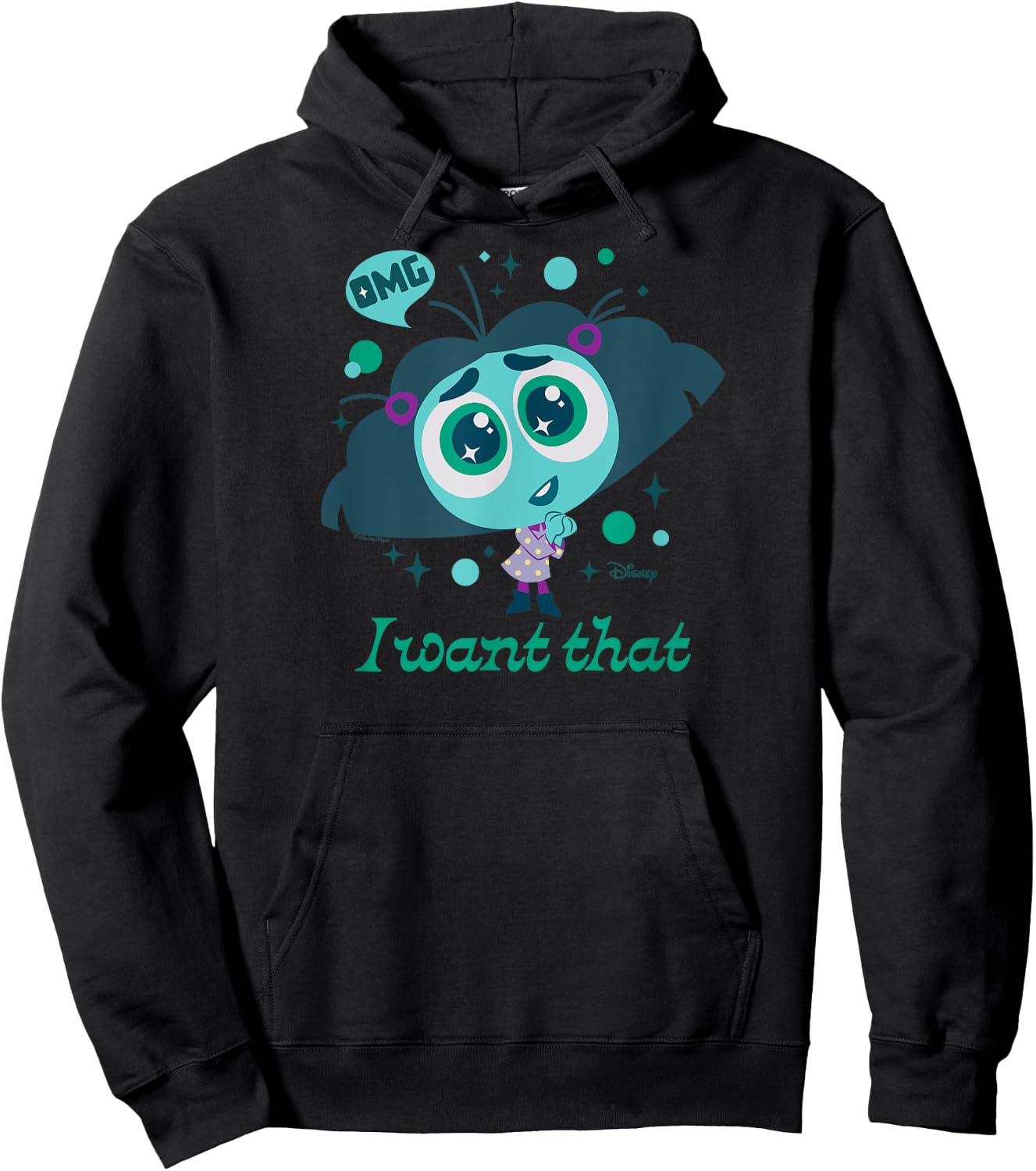 Inside Out 2 - Envy Character OMG I Want That Hoodie - Hoodie | Black
