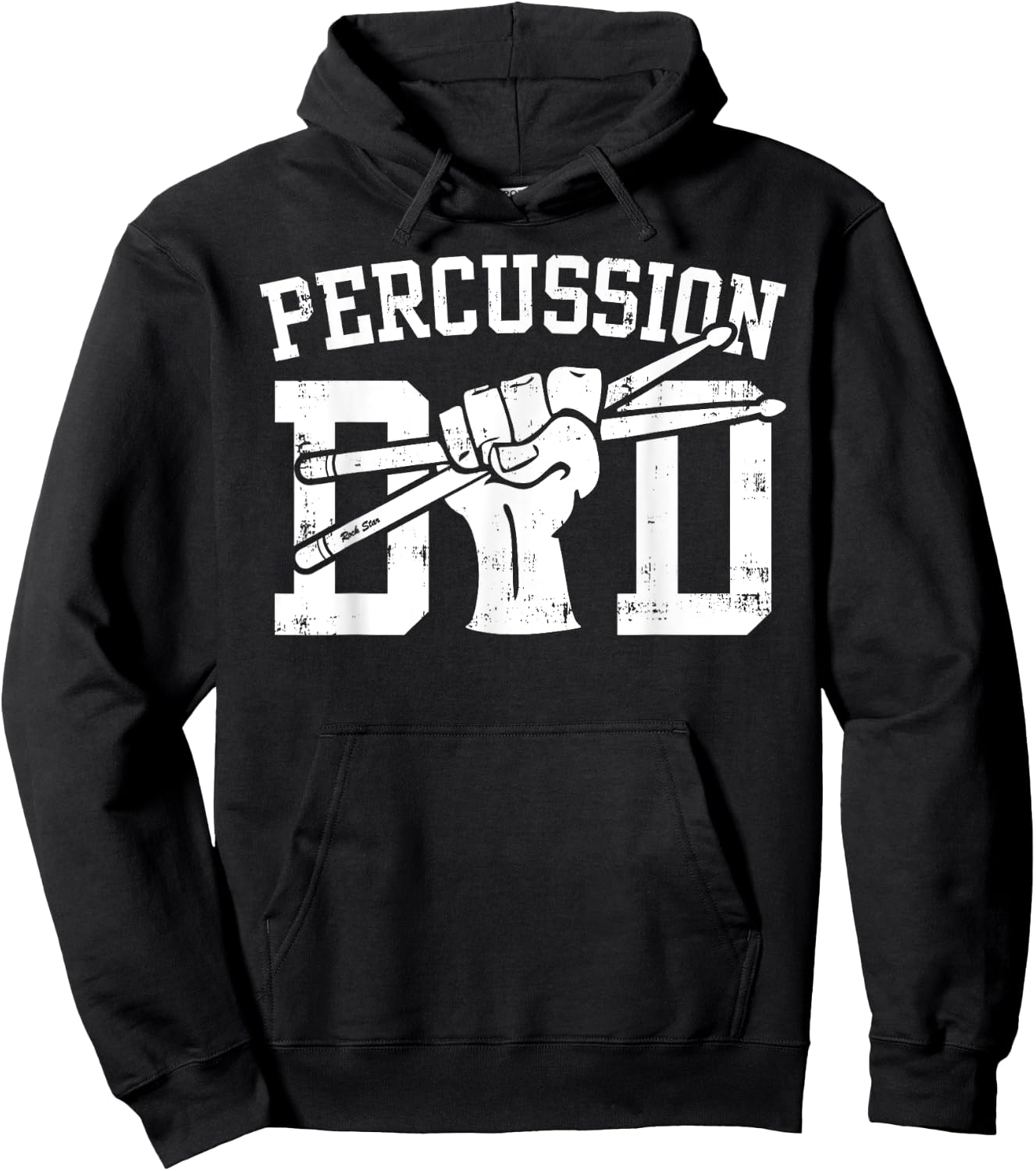 Percussion Dad Marching Band Daddy Percussionist Cool Father Hoodie - Hoodie | Black