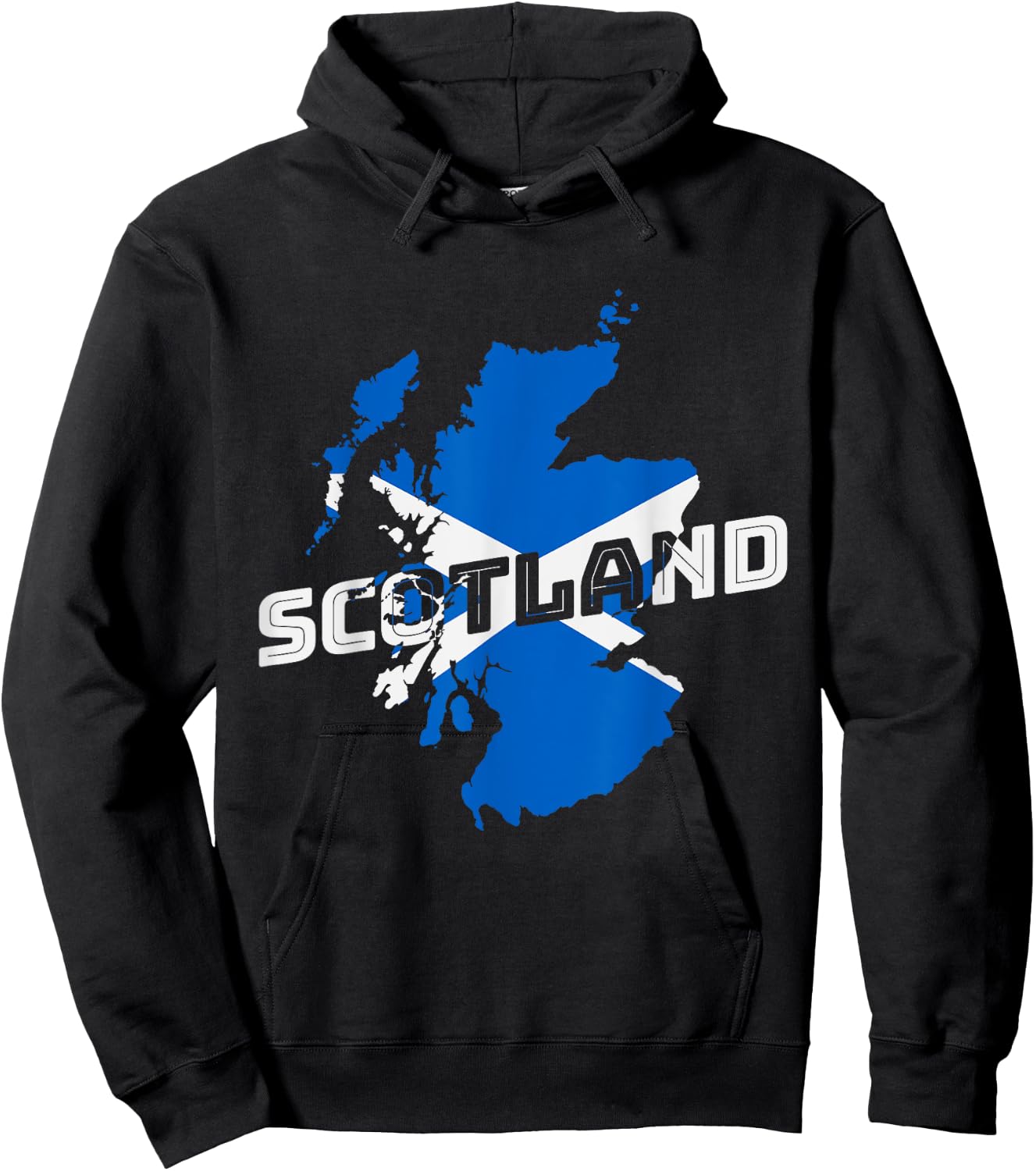 Scottish Map and Flag Souvenir Scotland Pride Scottish Gift Hoodie - Hoodie | Black