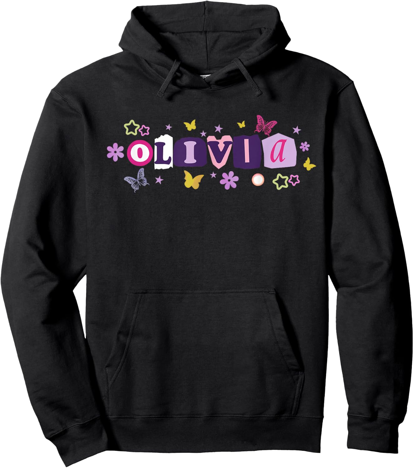Olivia Personalized Name I Love Olivia Women Hoodie - Hoodie | Black