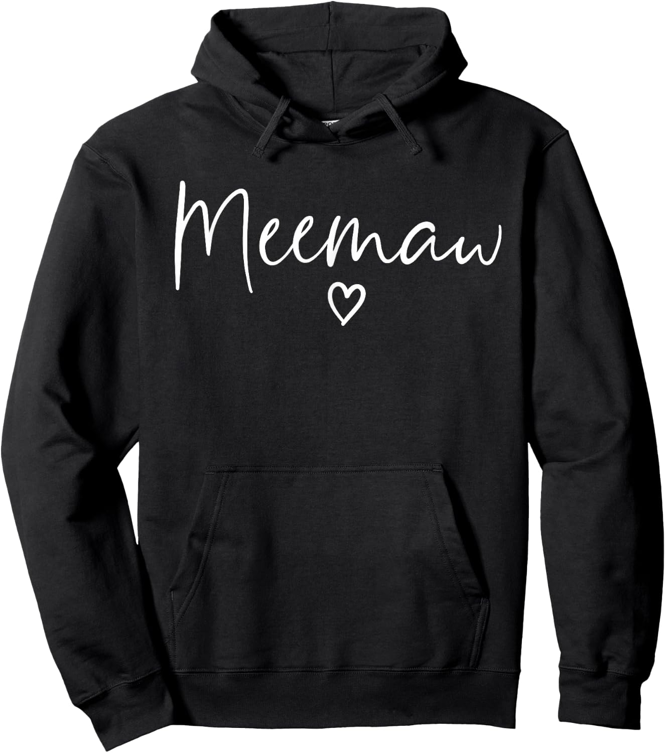 Meemaw Gifts Grandma Heart Mother's Day Meemaw Hoodie - Hoodie | Black