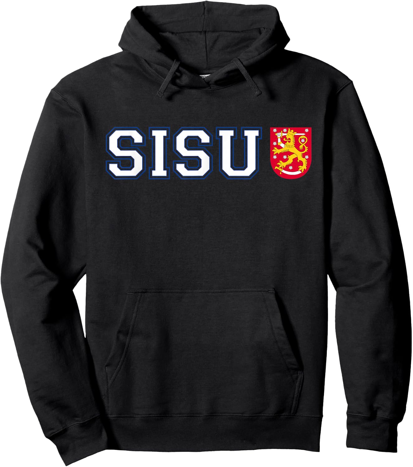 Finland Finnish Sisu Flag Crest Hoodie - Hoodie | Black