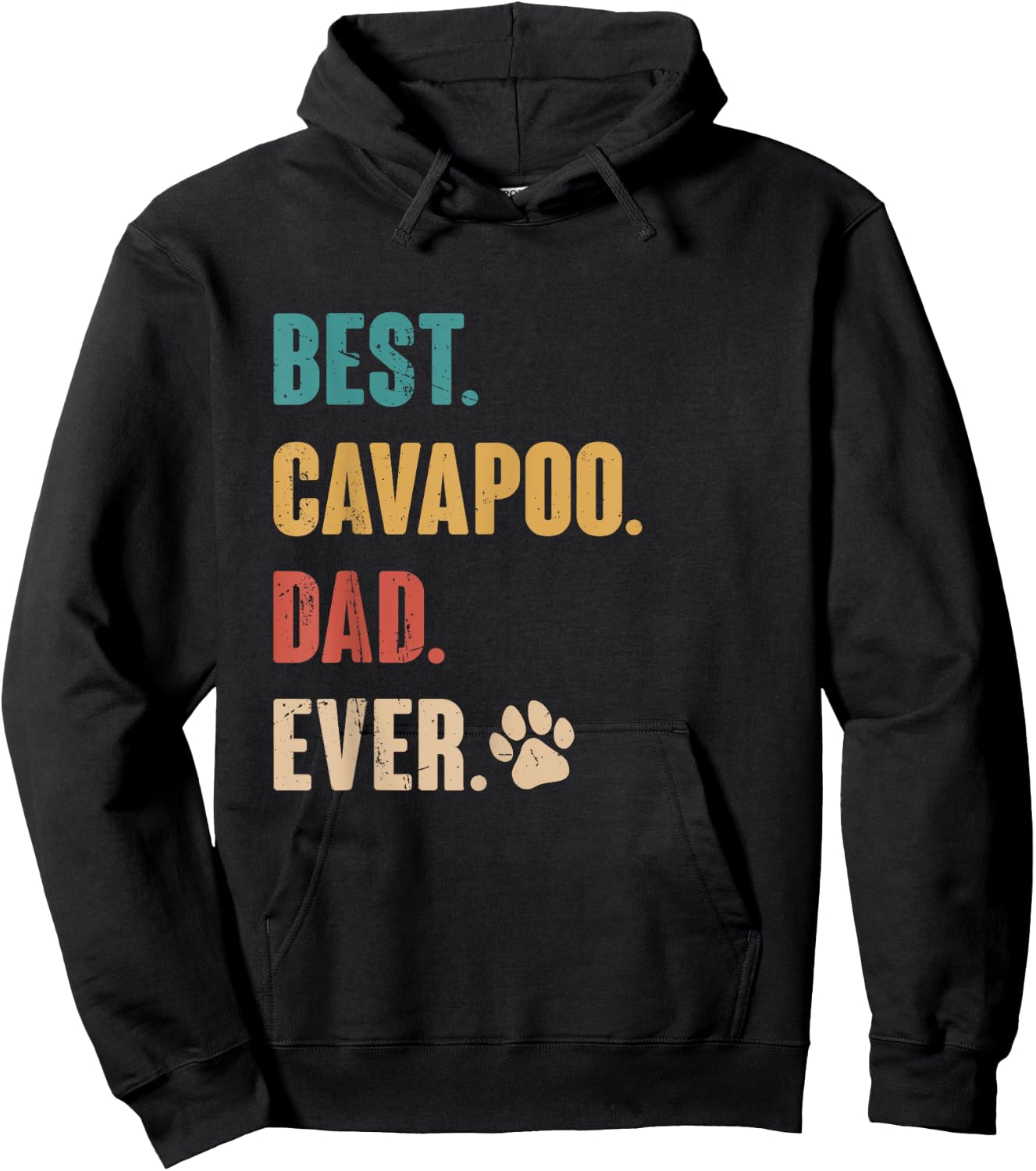 Best Cavapoo Dad Funny Cavapoo Dog Lovers Gift Hoodie - Hoodie | Black