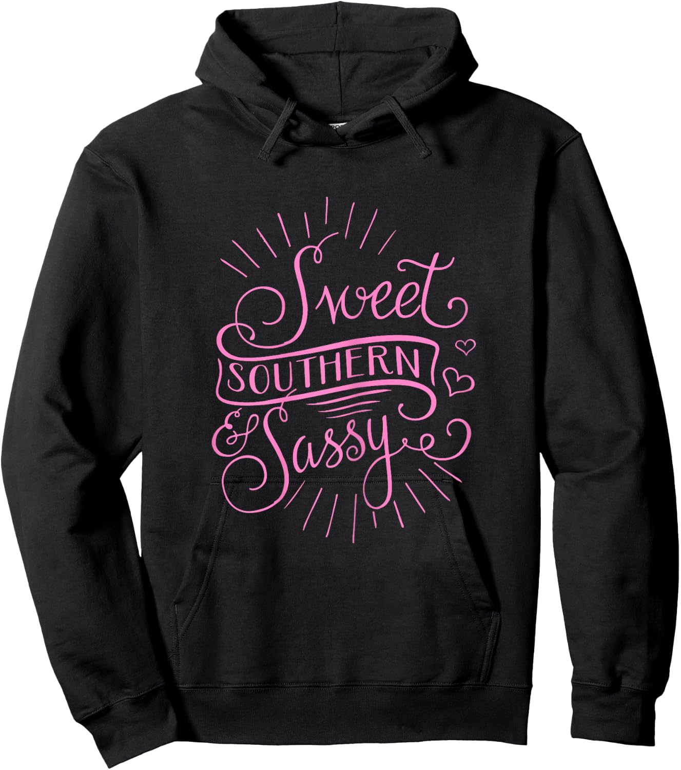 Sweet, Southern & Sassy Cute Southern Girl Hoodie - Hoodie | Black