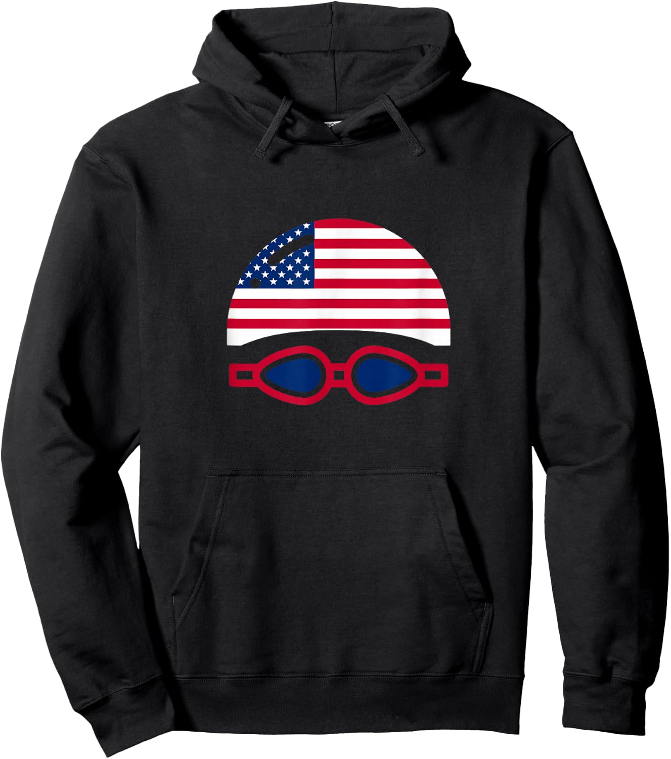 USA Swim Shirt, USA Summer Swimming 2024 Games Hoodie - Hoodie | Black