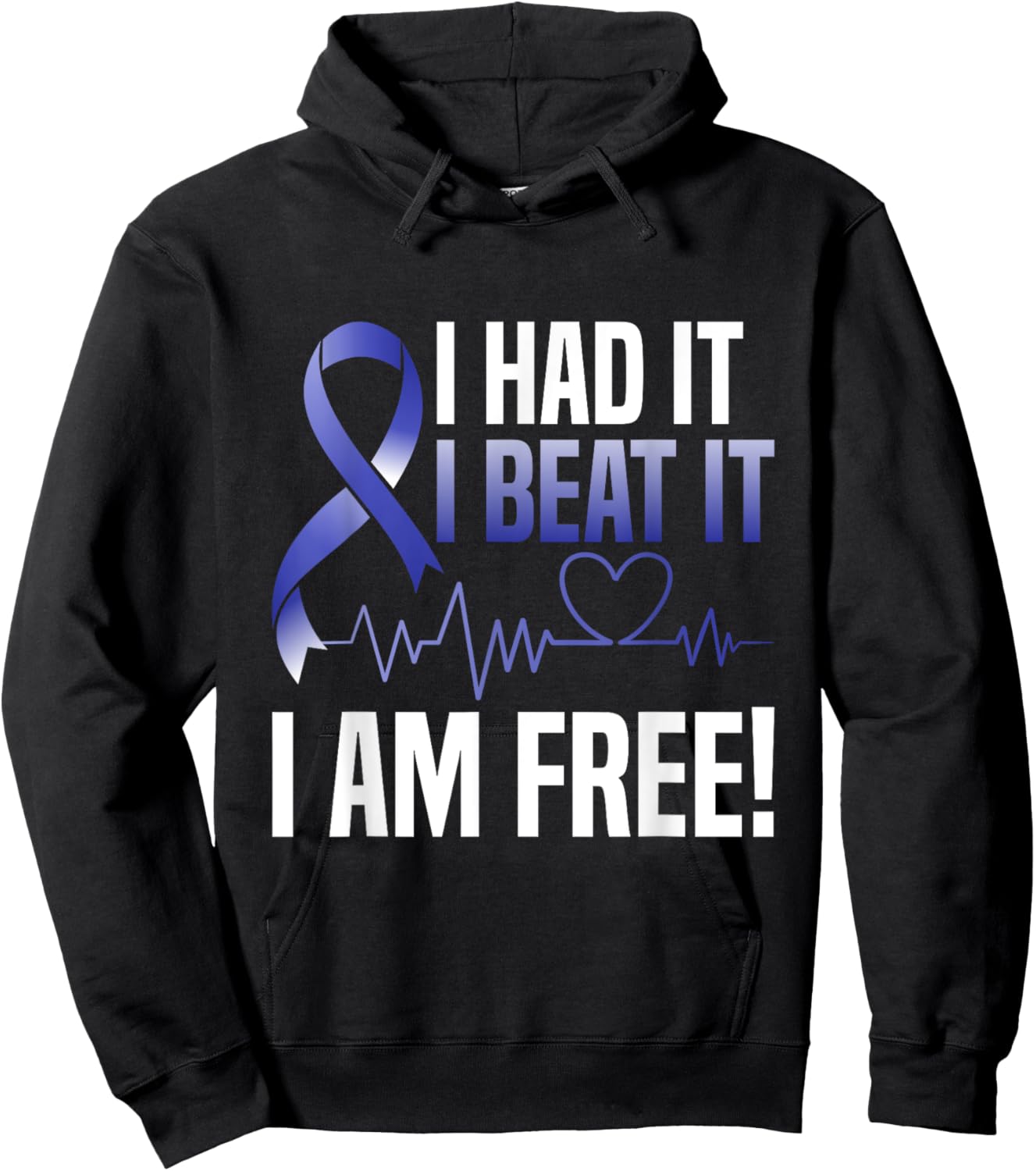 I Had It I Beat It I'm Free Rectal Cancer Survivor Warrior Hoodie - Hoodie | Black