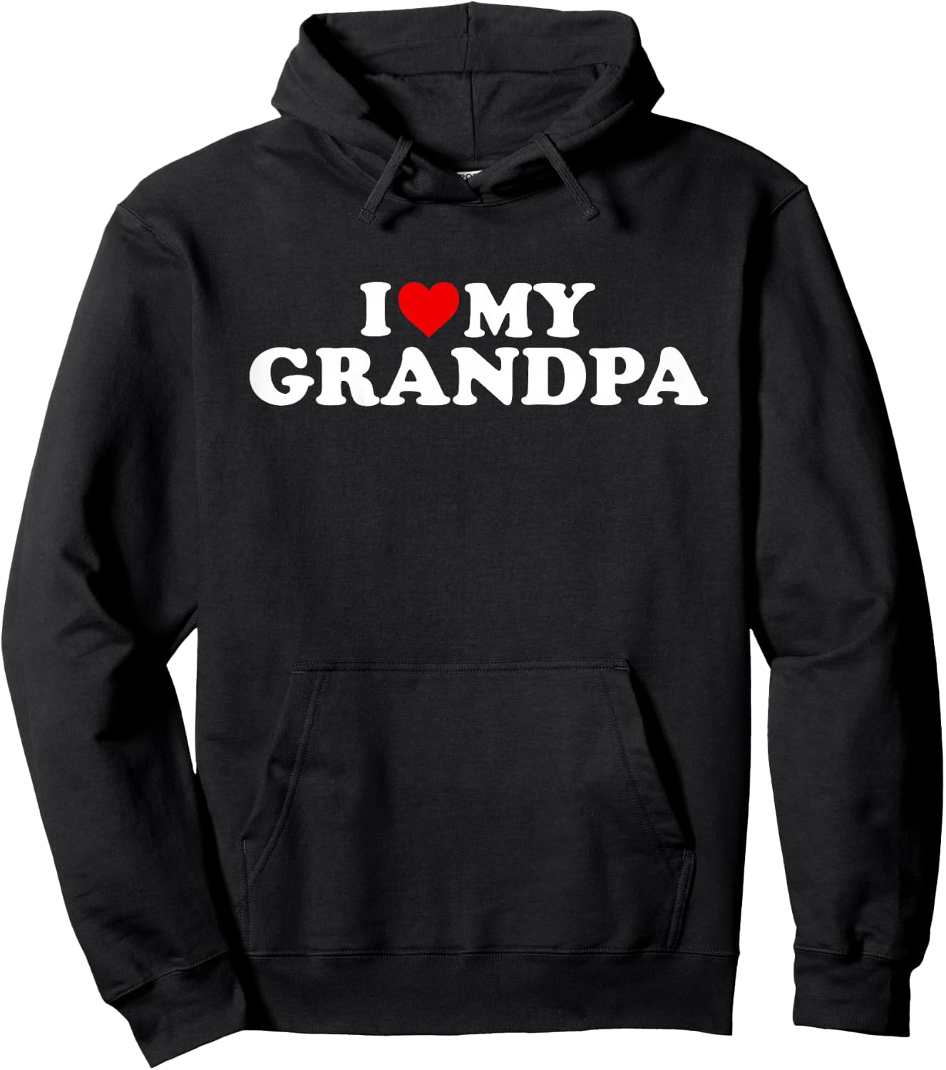 I Love My Grandpa Shirt: Toddler, Boy, Girl, Youth, Baby Hoodie - Hoodie | Black