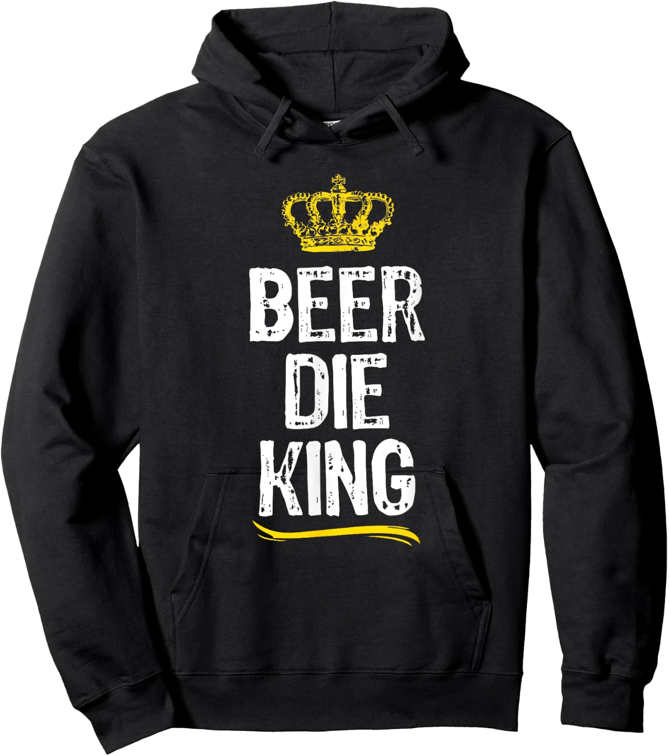 Beer Die King Men Boys Drinking Game Funny Cool Gift Hoodie - Hoodie | Black