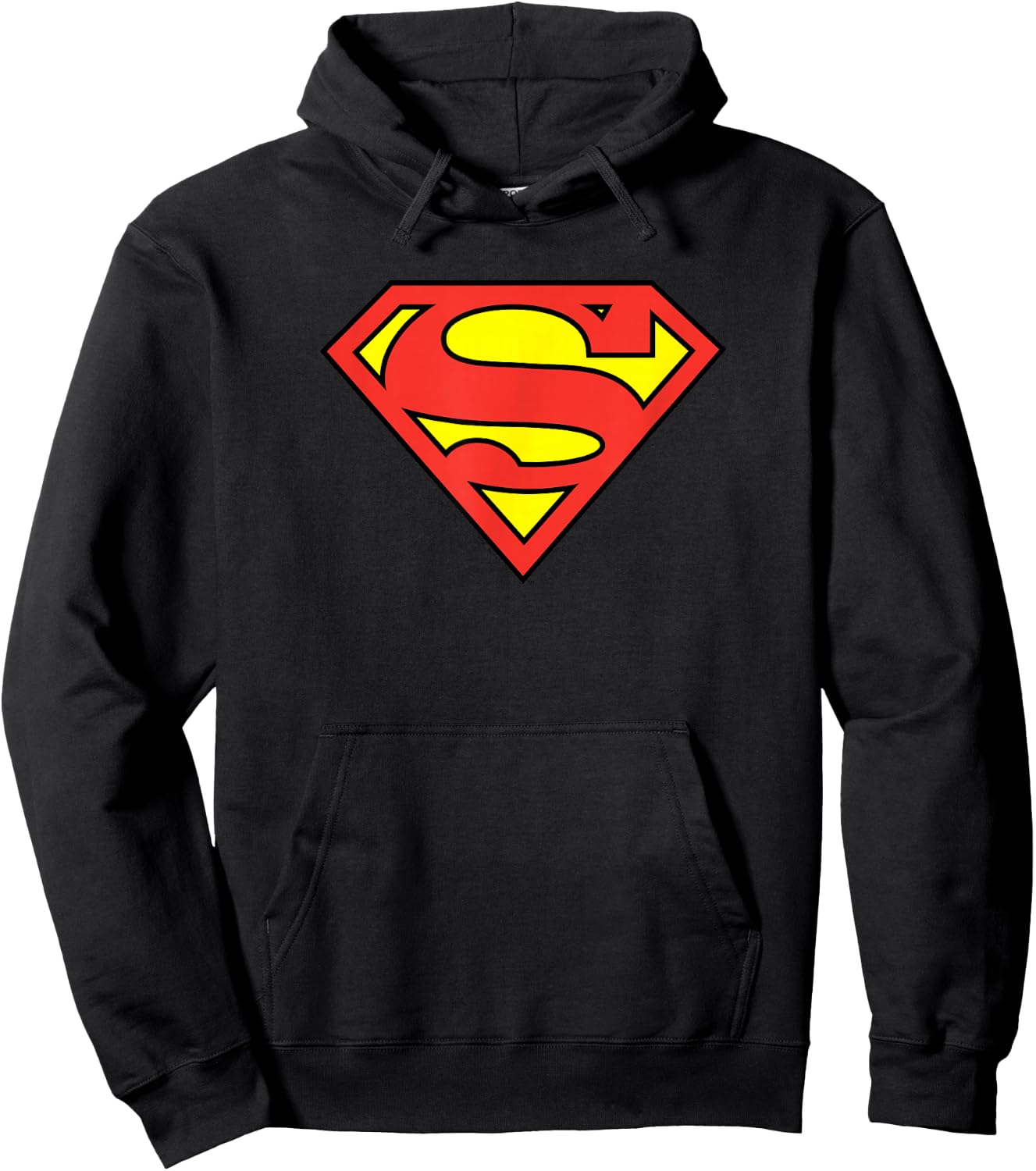 Superman Classic Logo Shield Hoodie - Hoodie | Black