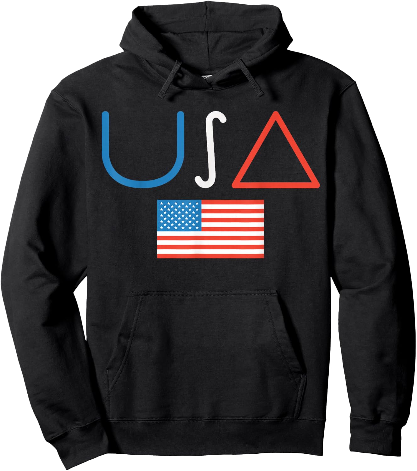 USA Math Symbols American Flag Math Teacher 4th Of July Hoodie - Hoodie | Black