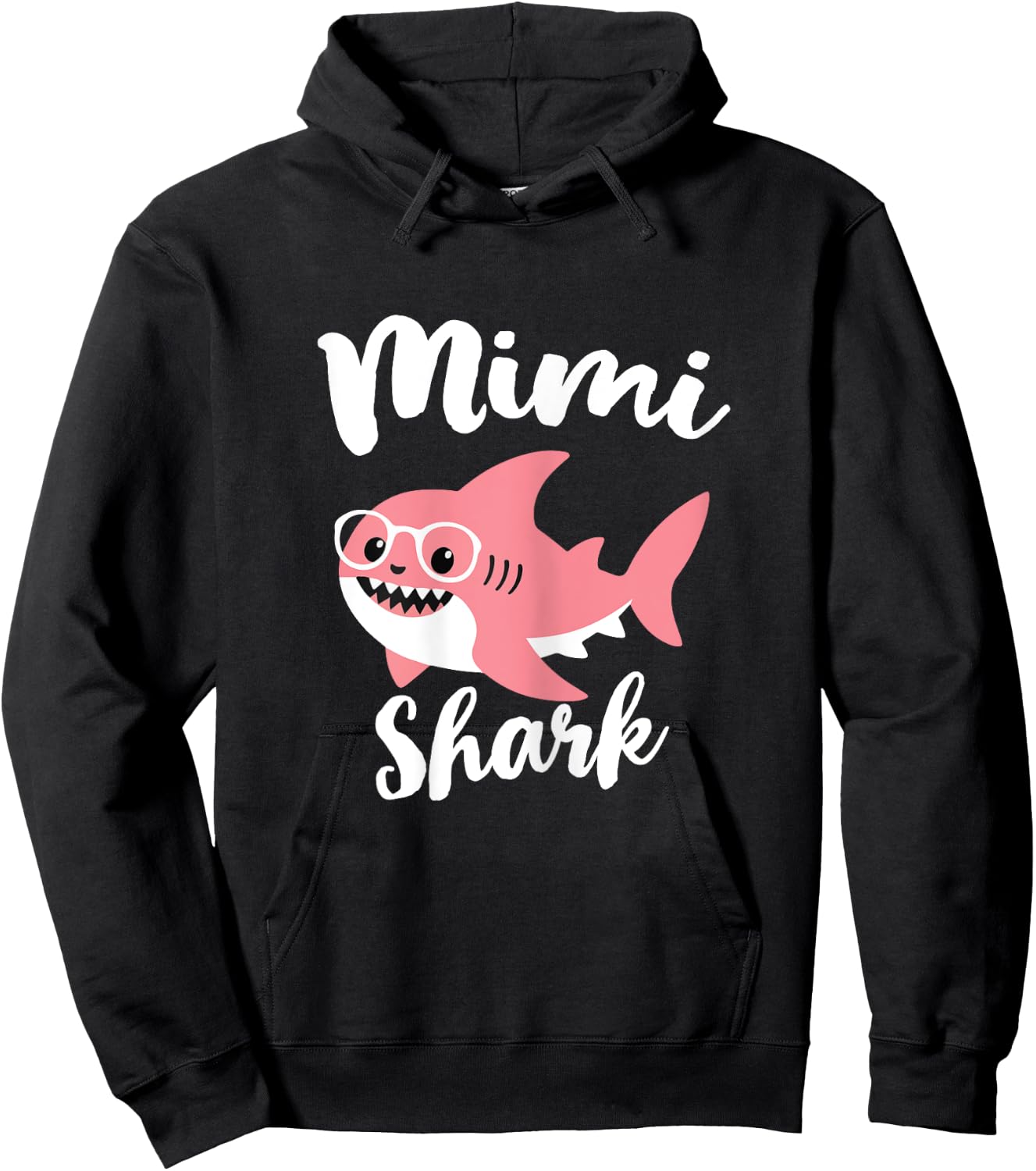 Mimi Shark Mother's Day Grandma Funny Hoodie - Hoodie | Black