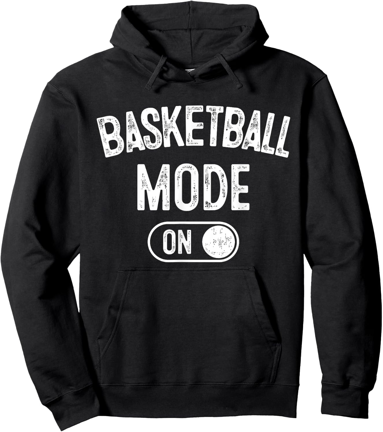 Basketball Mode On Funny Player Gift Coach Fan Dad Hoodie - Hoodie | Black