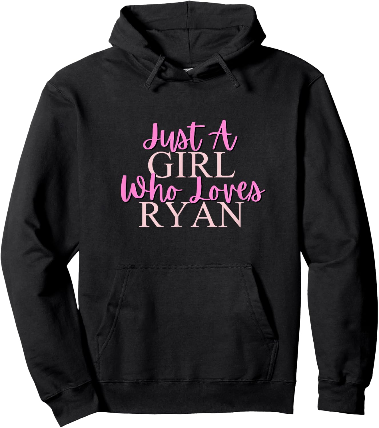 Just A Girl Who Loves Ryan Cute Hoodie - Hoodie | Black