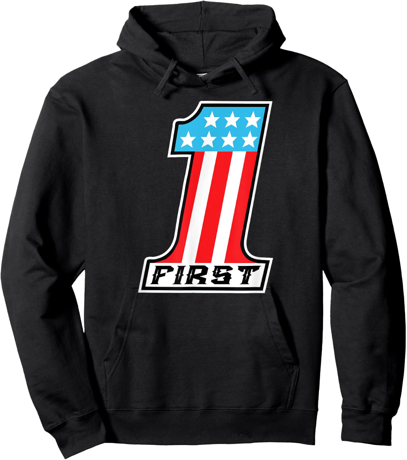 America First or America #1 shirt Hoodie - Hoodie | Black