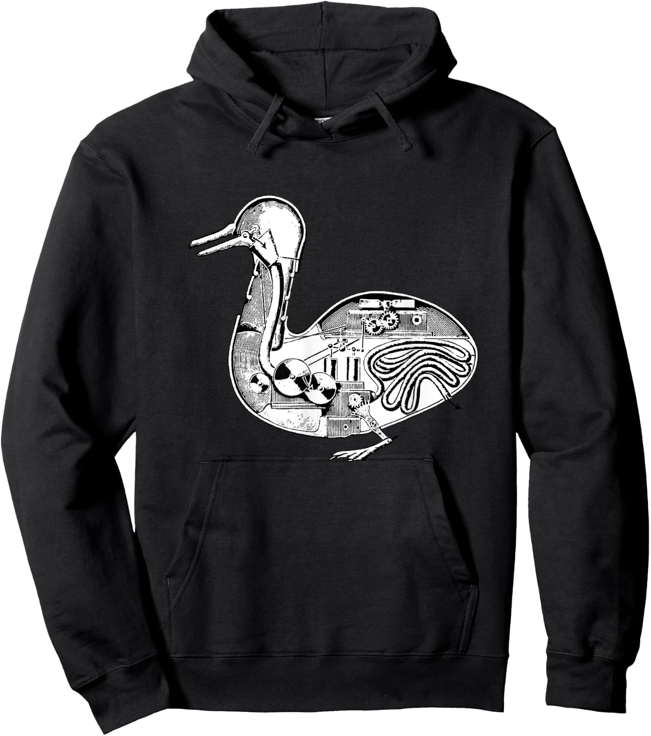 Digesting Duck Automaton Blueprint Vaucanson Robot Nerd Hoodie - Hoodie | Black
