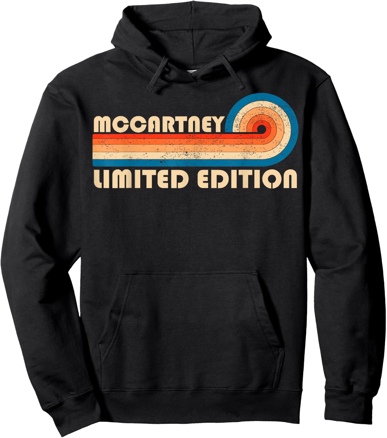 MCCARTNEY Surname Retro Vintage 80s 90s Birthday Reunion Hoodie - Hoodie | Black