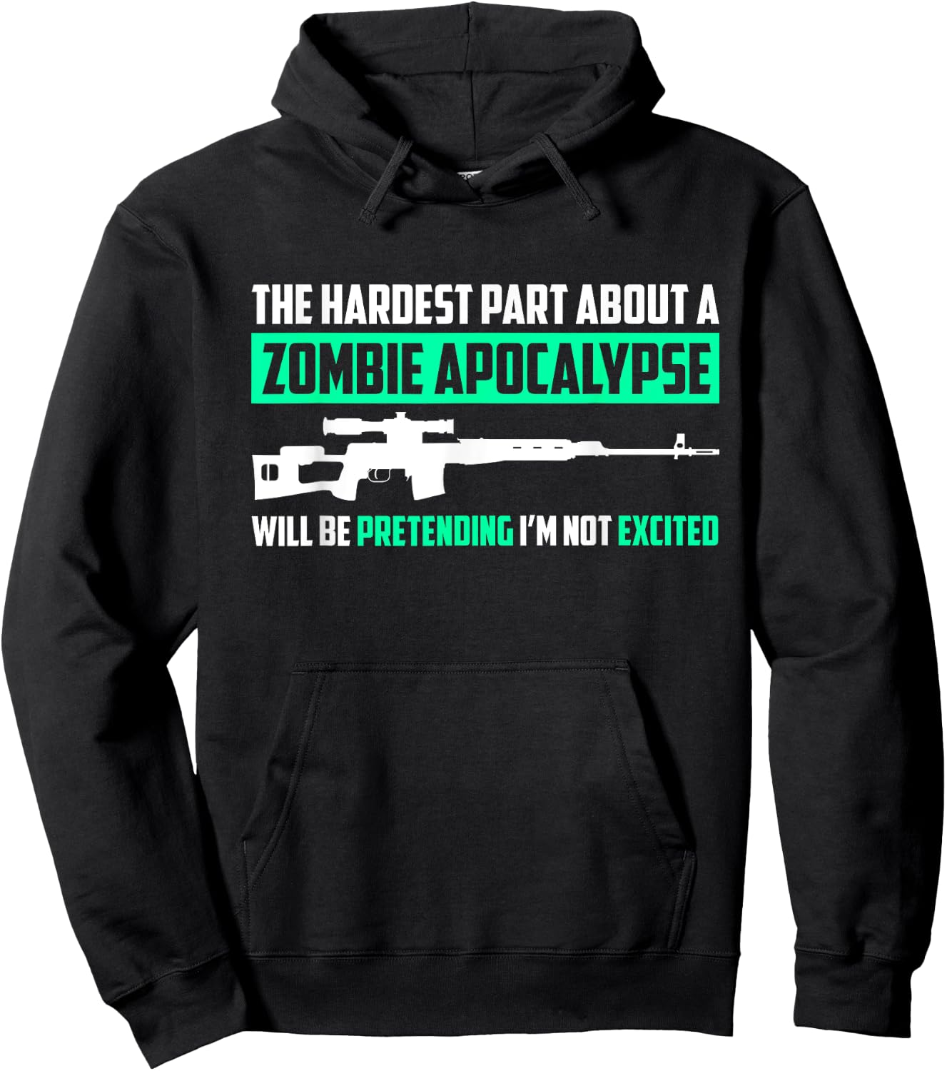 The Hardest Part About a Zombie Apocalypse Funny Hoodie - Hoodie | Black